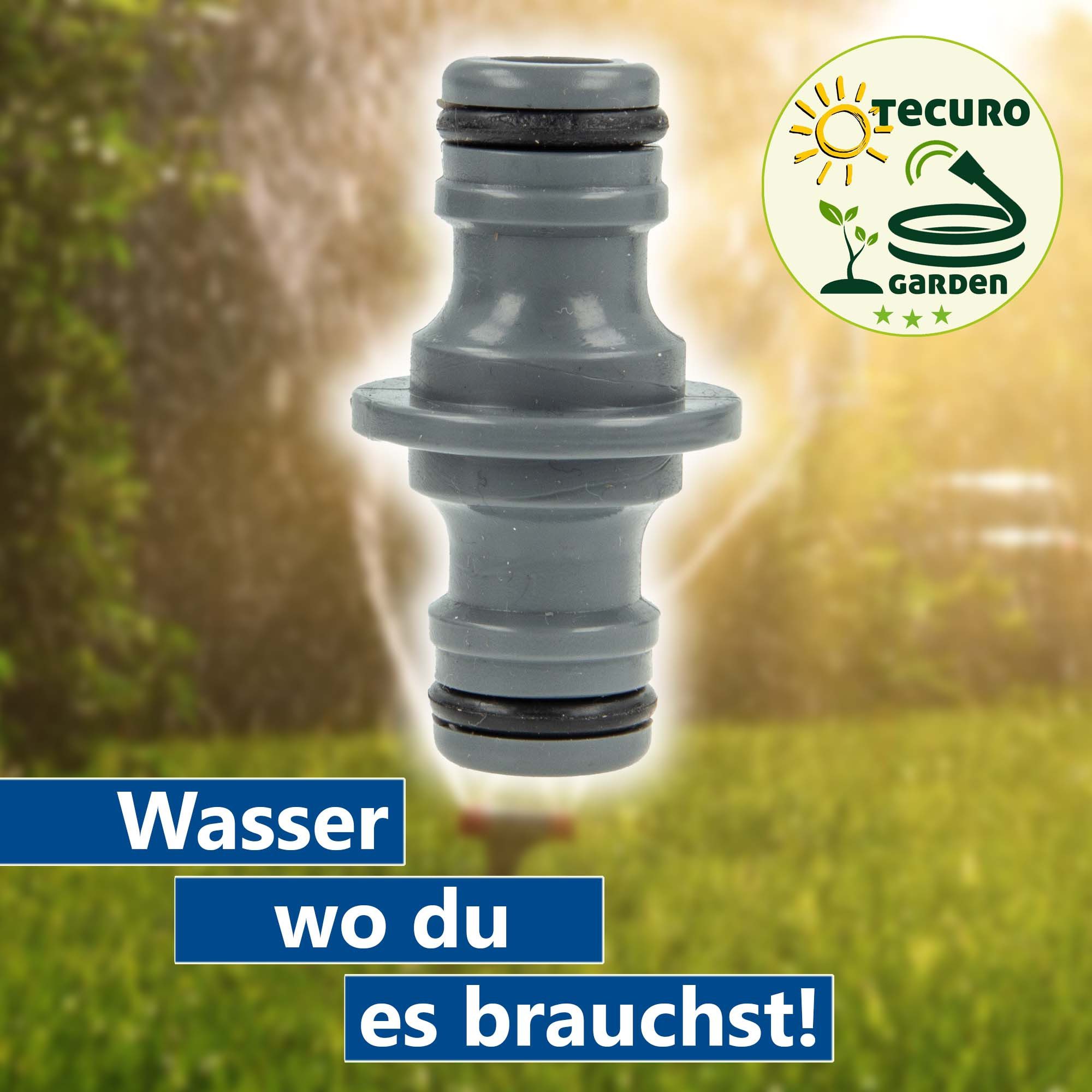 bevo Schlauchverbinder Doppel-Schlauchkupplung Schlauchverbinder PVC-U Grau