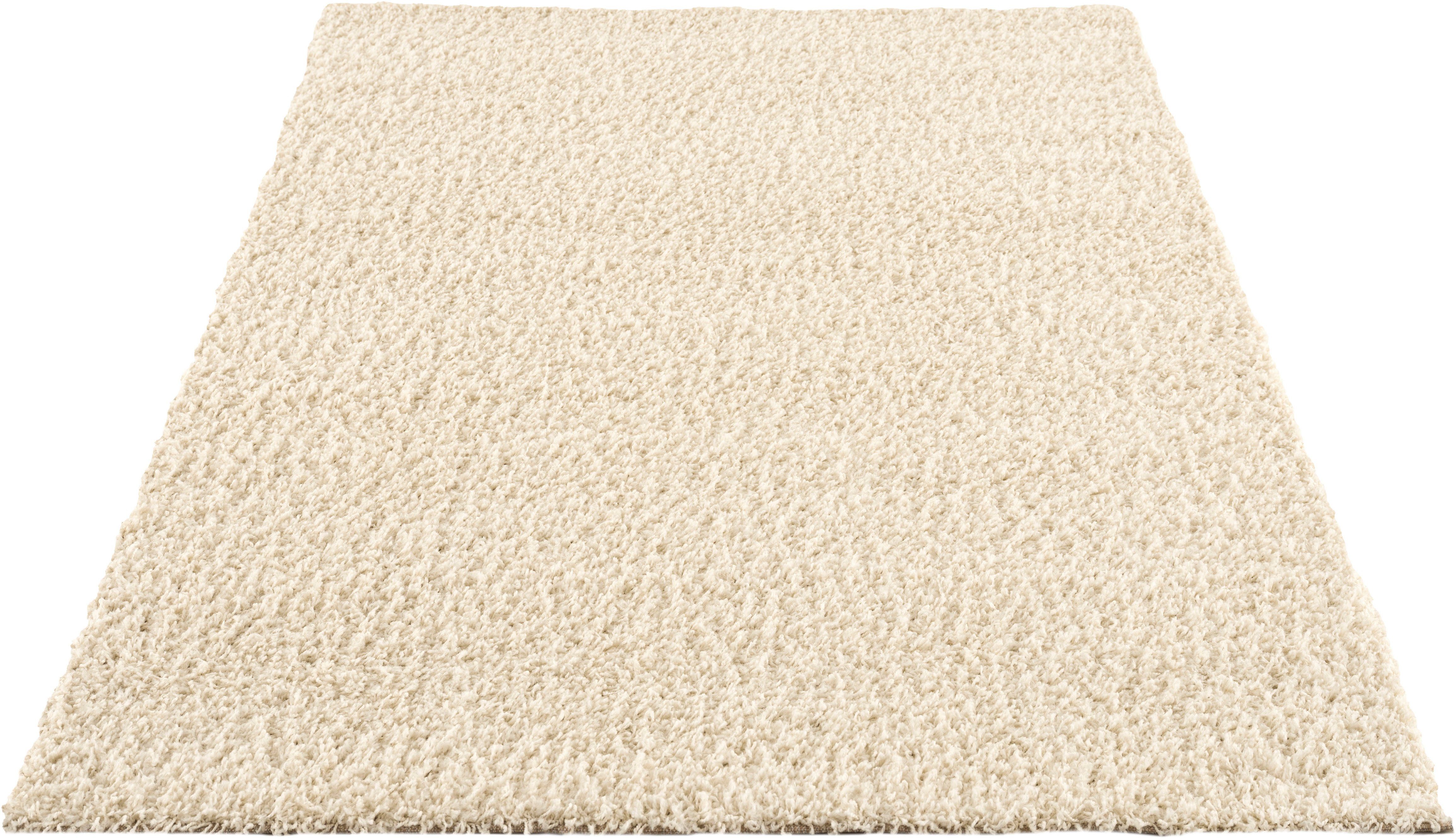Hochflor-Teppich Saron, andas, rechteckig, Höhe: 35 mm, Teppich Hochflor, besonders weich, gewebt, weicher Flor creme