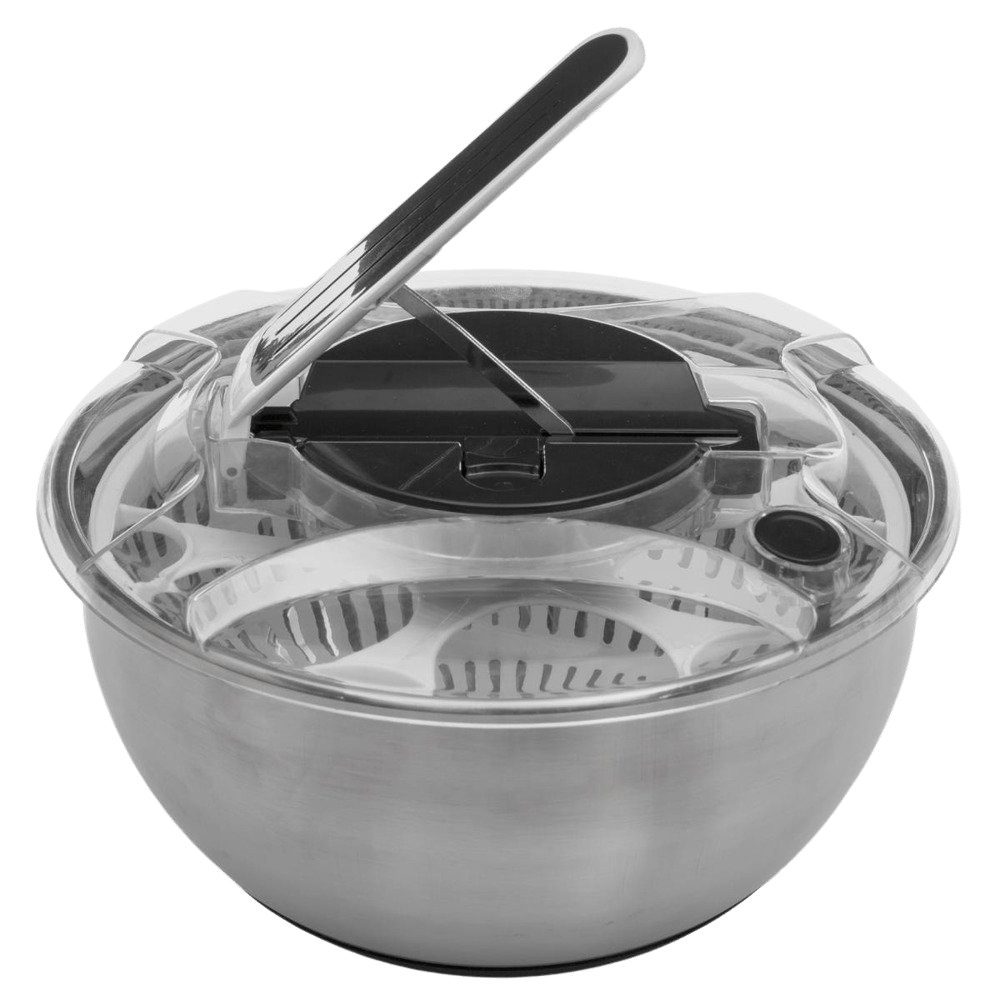 5five Simply Smart Schüssel Edelstahlschüssel + Salatzentrifuge 3,5 L, Edelstahl