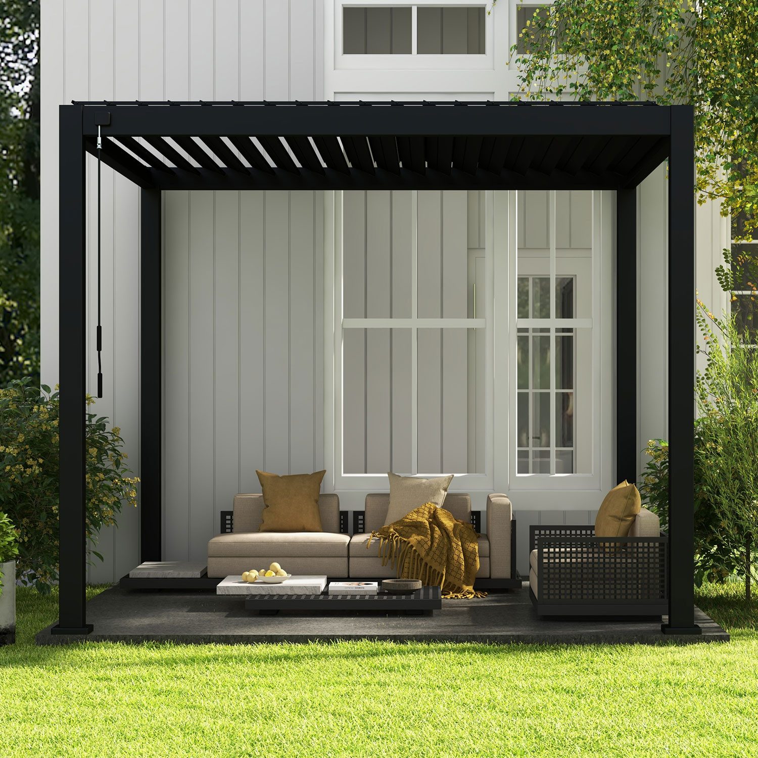 Mirador Pergola 111DA Aluminium Pergola mit Lamellendach Anthrazit, BxTxH: 300x300x250 cm, (Packung, 1-tlg), verstellbares Lamellendach – Bild 5 von 5