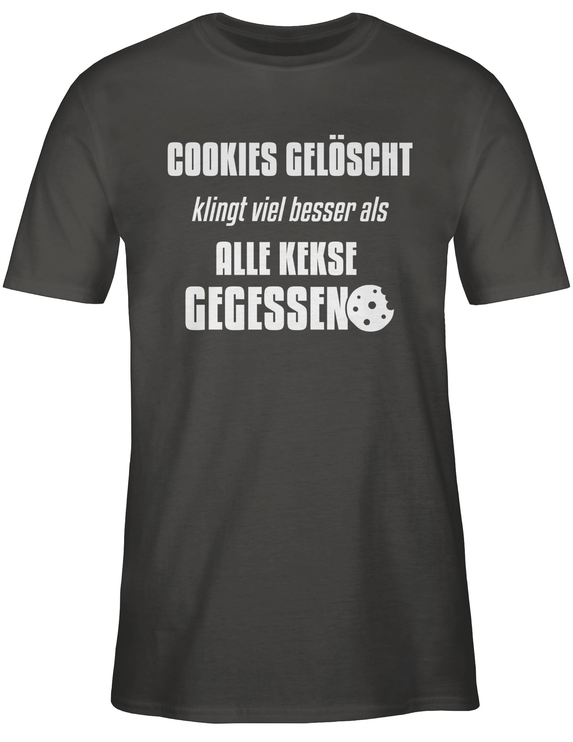 Cookies Shirtracer Nerd Geschenke T-Shirt Dunkelgrau 2 gelöscht