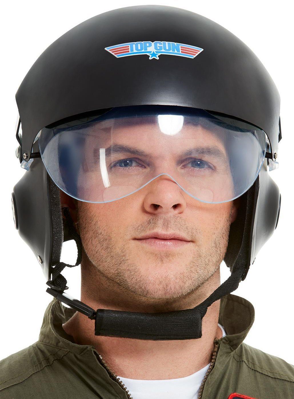 Smiffys Kostüm Top Gun Pilotenhelm Deluxe, Super aufwendiger Helm aus dem Kultfilm mit Tom Cruise!