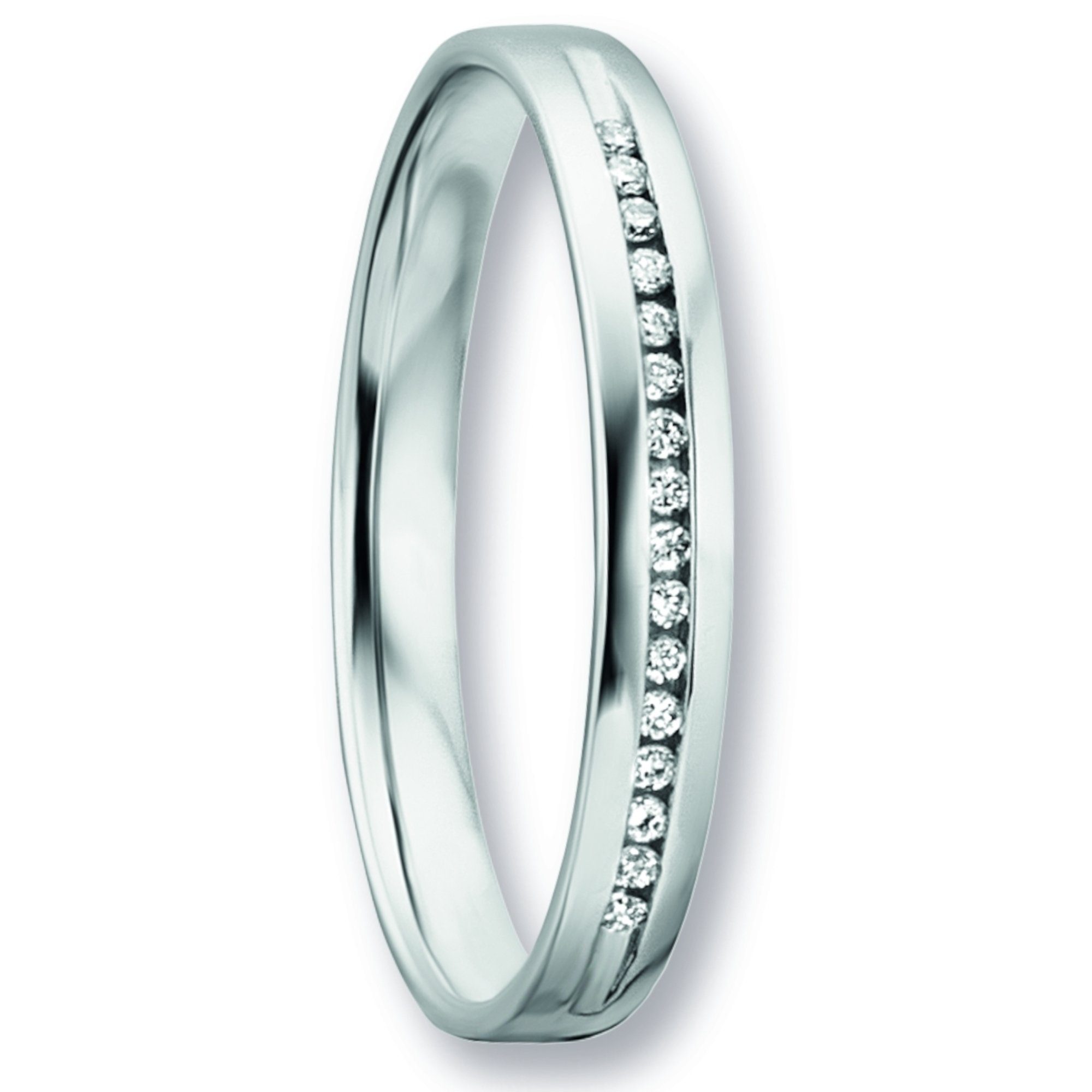 ONE ELEMENT Diamantring 0.07 ct Diamant Brillant Ring aus 585 Weißgold, Klassische Eleganz – veredelt mit funkelndem Diamantbesatz