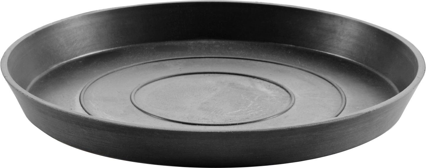 28,7x28,7x3 ROUND Blumentopfuntersetzer SAUCER Grey, cm Dark BxTxH: ECOPOTS