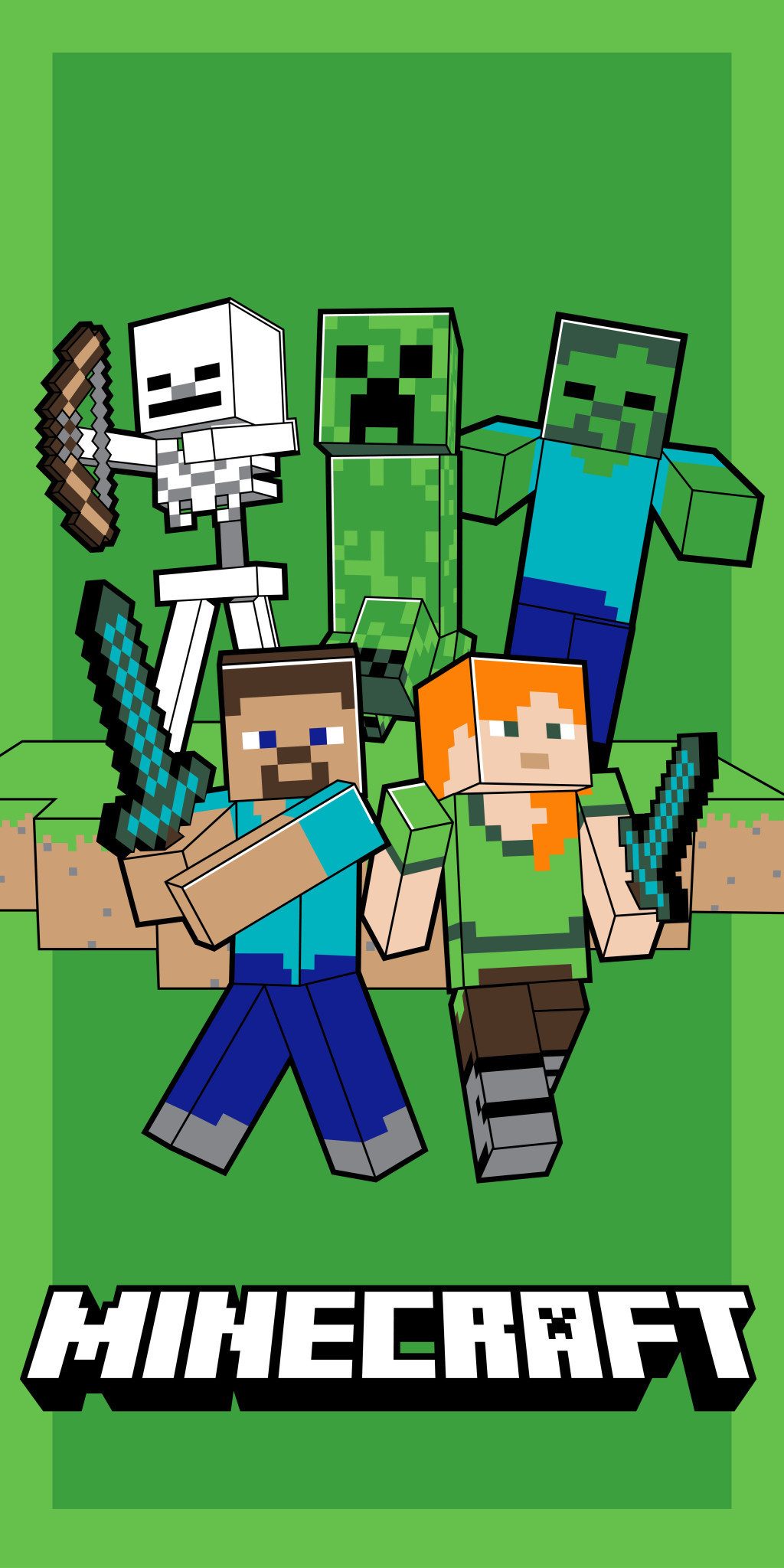 Minecraft Badetuch Minecraft Badetuch, Strandtuch 140 x 70 cm, (1-St)