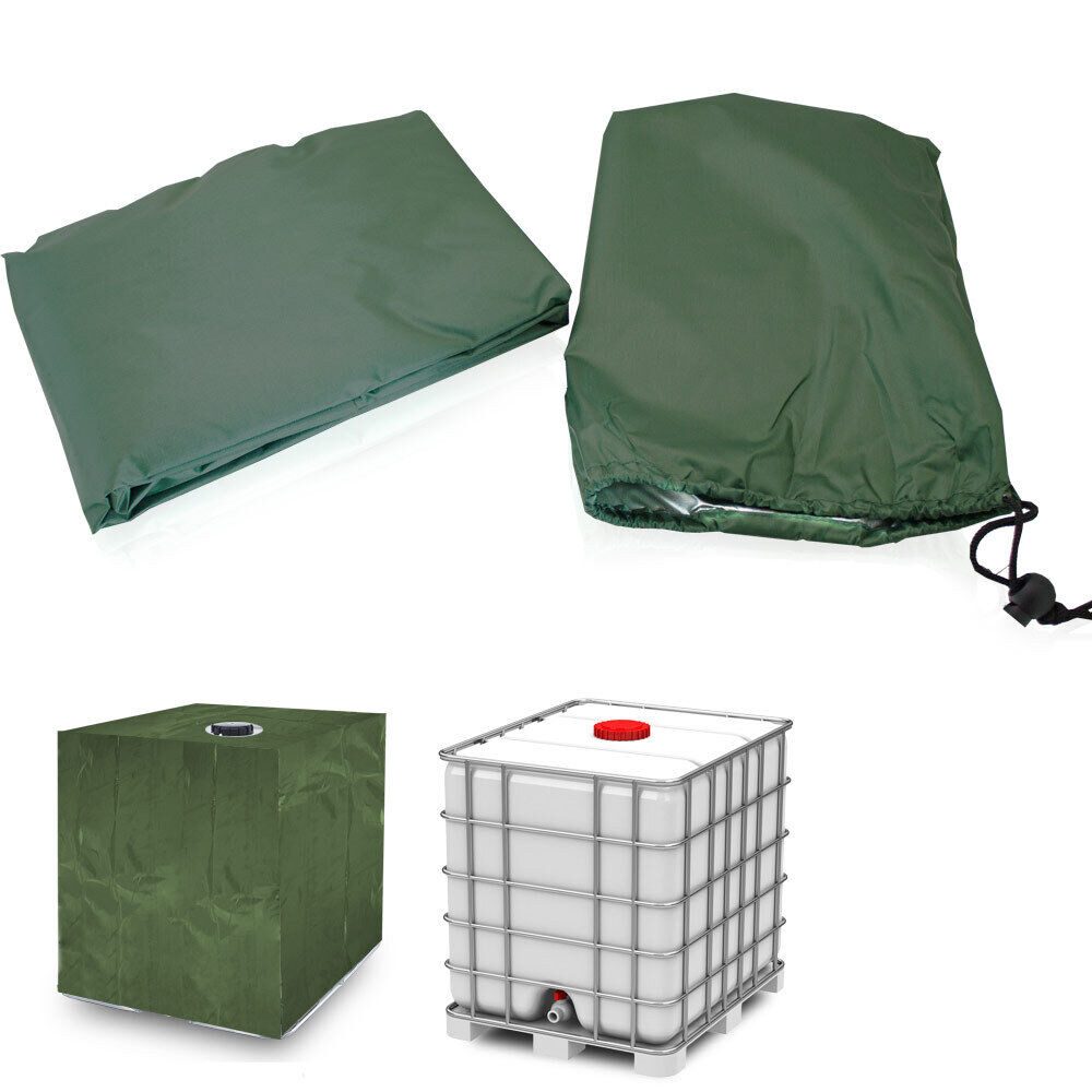 Bituxx Wassertank Abdeckplane für IBC Regenwassertank 1000 Liter Grün (MS-18958)