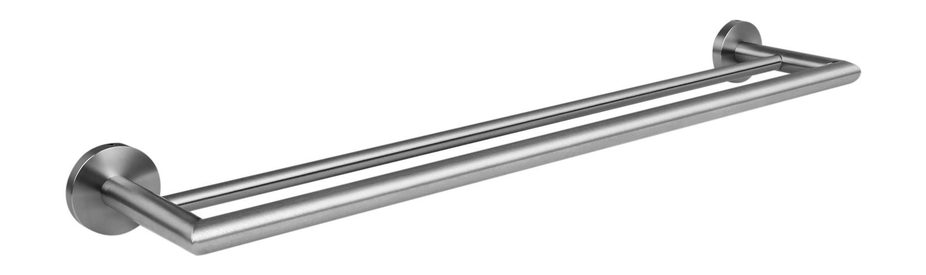 59cm Doppel-Badetuchstange Aluminium Handtuchstange Handtuchhalter Wandmontage 