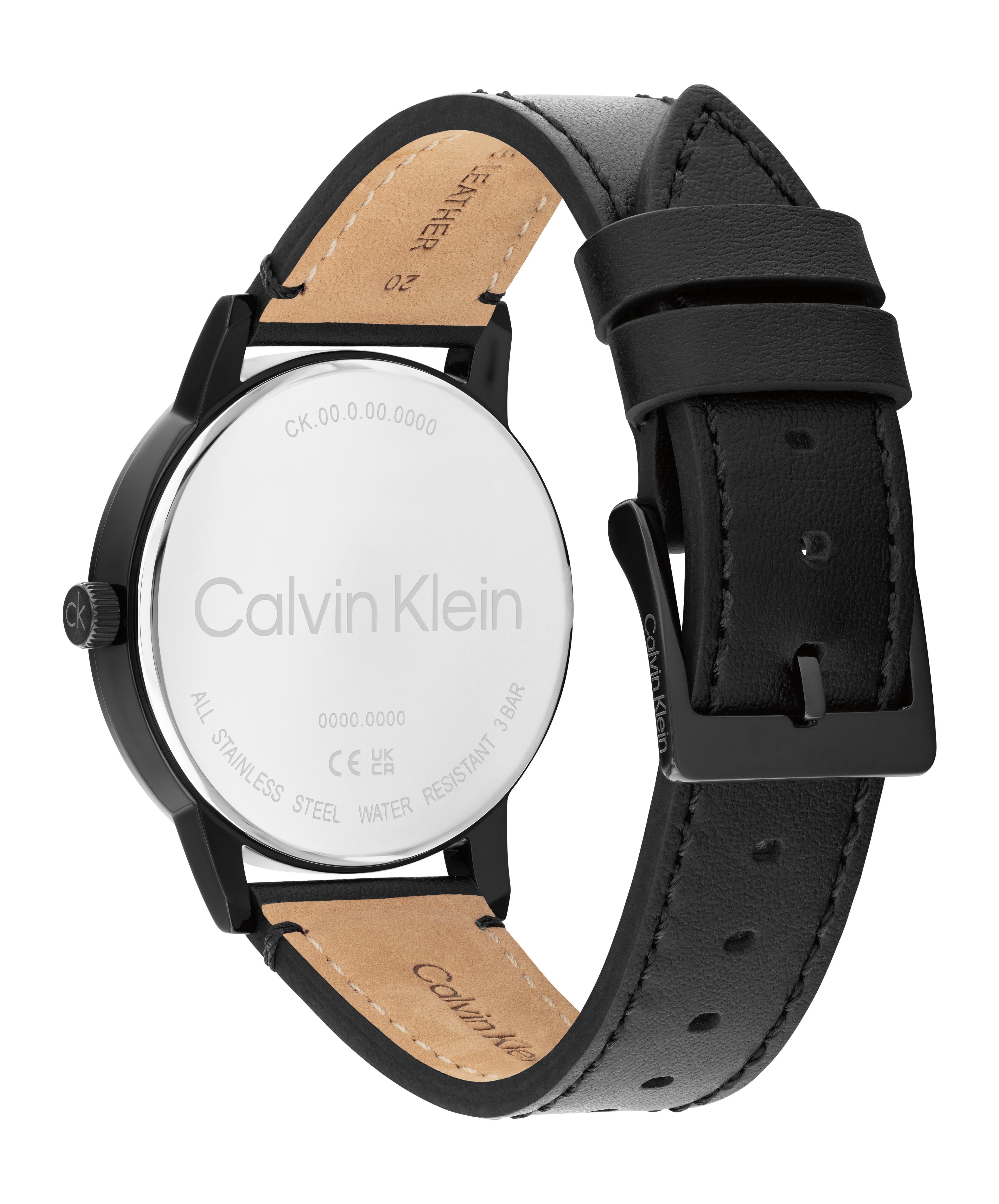 Calvin Klein Quarzuhr CK Linked 25200504, Armbanduhr, Damenuhr, Lederarmband, analog