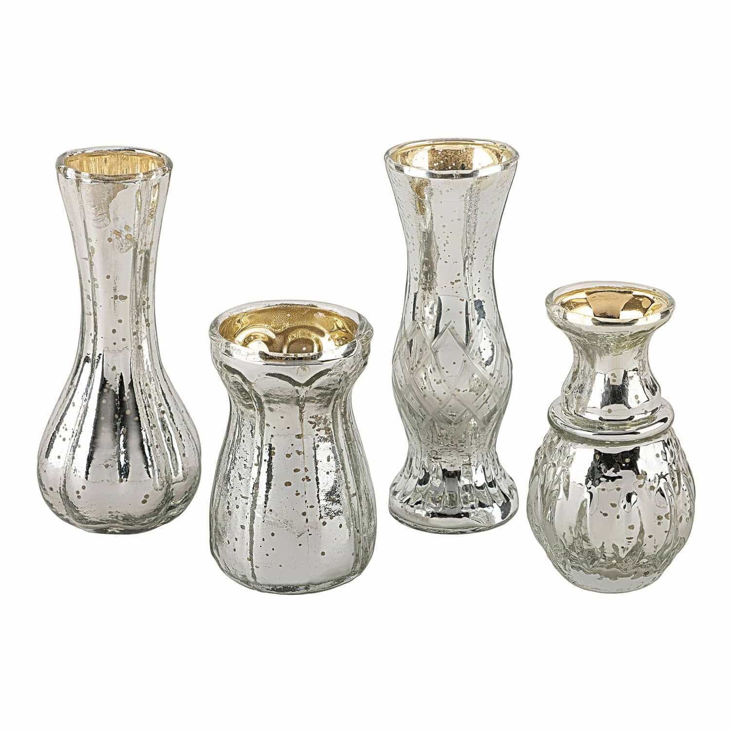 Mirabeau Tischvase Deko-Vase 4er Set Maelie antiksilber, none