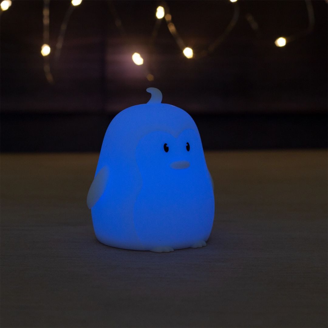 suebidou Nachtlicht Kleines Nachtlicht mit Farbwechsel 'Mini Pinguin', Weiß, Rot, Blau, Gelb, Grün, Türkis, Lila, Rosa