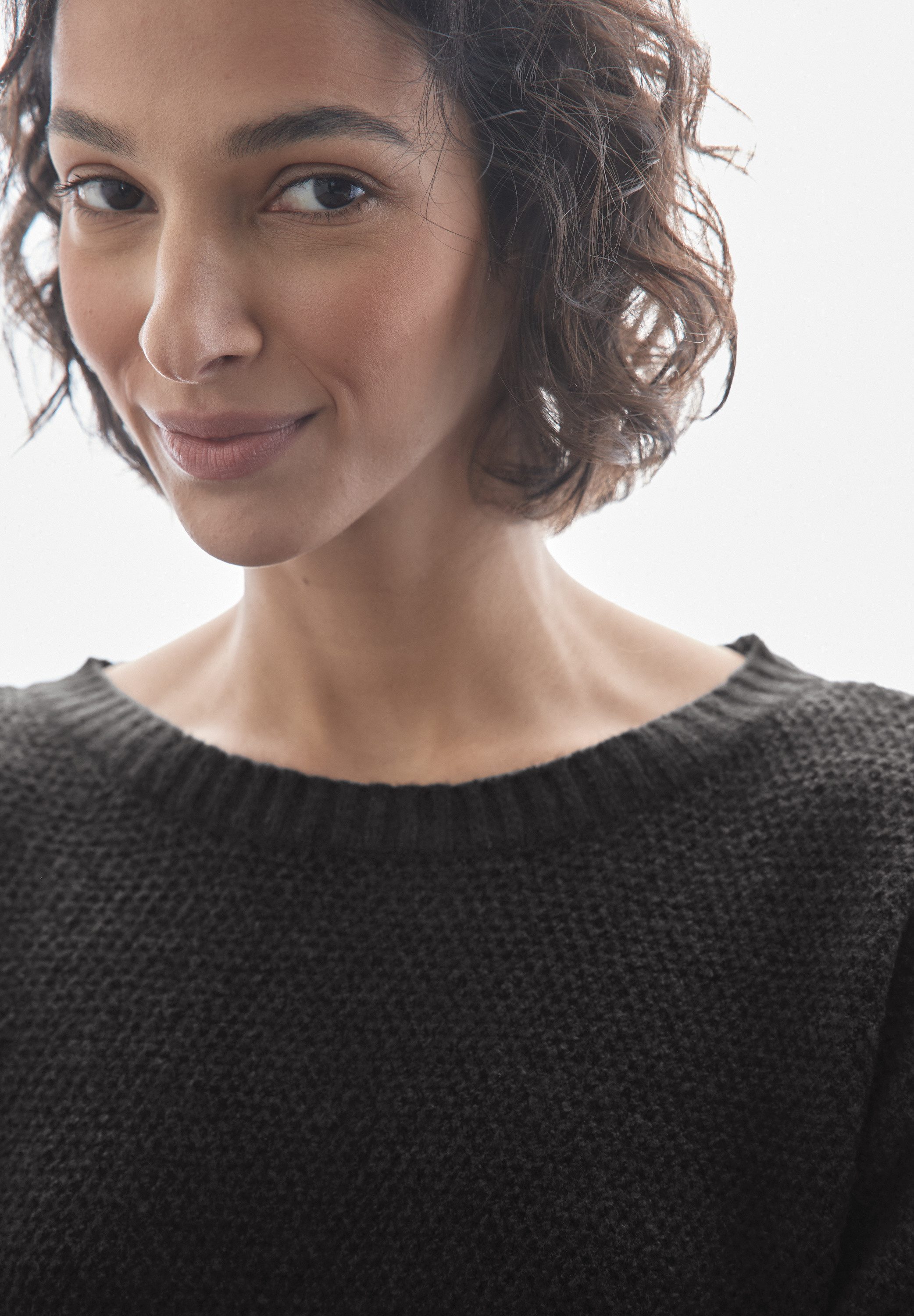 STREET ONE Strickpullover mit Materialmix