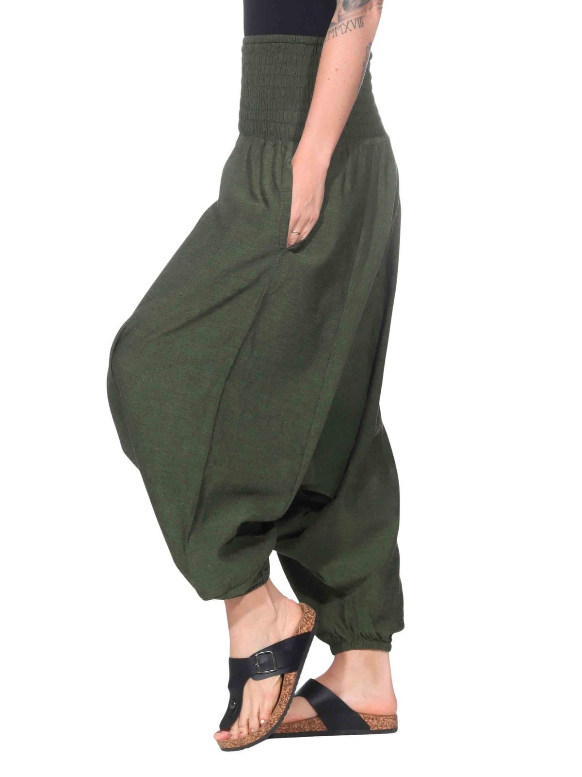 KUNST UND MAGIE Haremshose Unisex Orientalische Haremshose Pluderhose Pumphose Einheitsgröße – Bild 2 von 5
