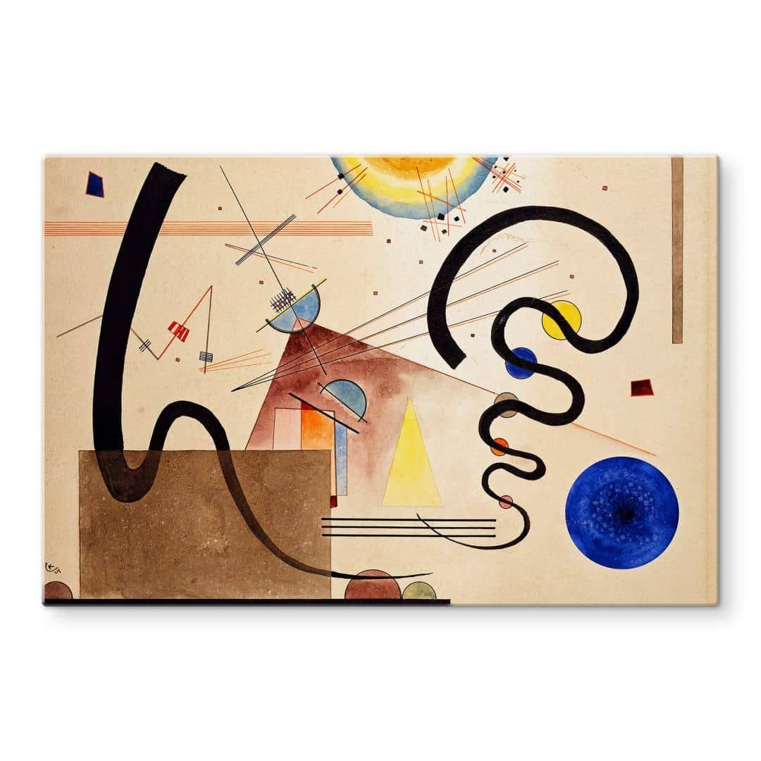 K&L Wall Art Spritzschutz Glas moderne Küchenrückwand Kandinsky Kunstdruck