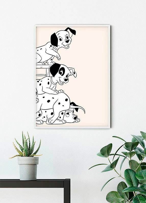 Komar Poster 101 (1 Dalmatiner Playing, Disney Wohnzimmer Schlafzimmer, Kinderzimmer, St)