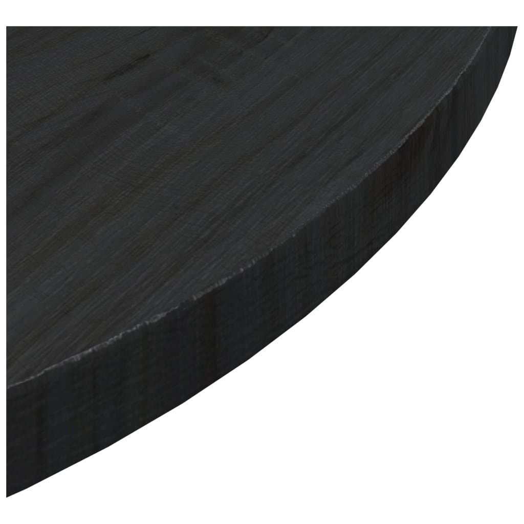 Kiefer cm Schwarz furnicato Tischplatte St) Ø60x2,5 (1 Massivholz