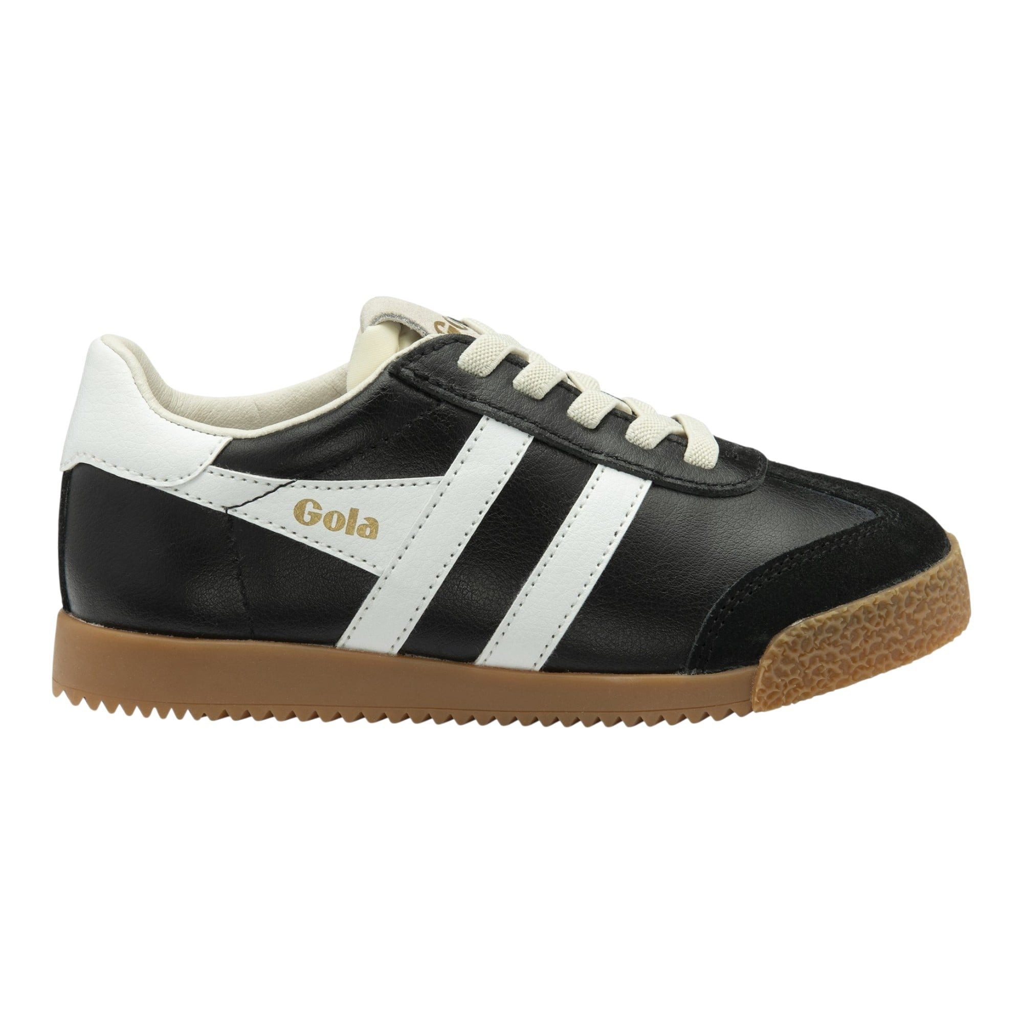 Gola Elan 2026 (Wildleder, Schnürverschluss) schwarz/weiss Kinder Sneaker