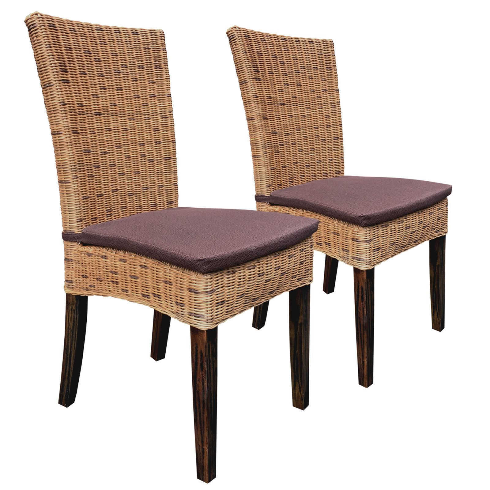 Amagohome Rattanstuhl Esszimmer Stühle Rattanstühle Esstisch Stühle Wintergarten Cardine 2 S