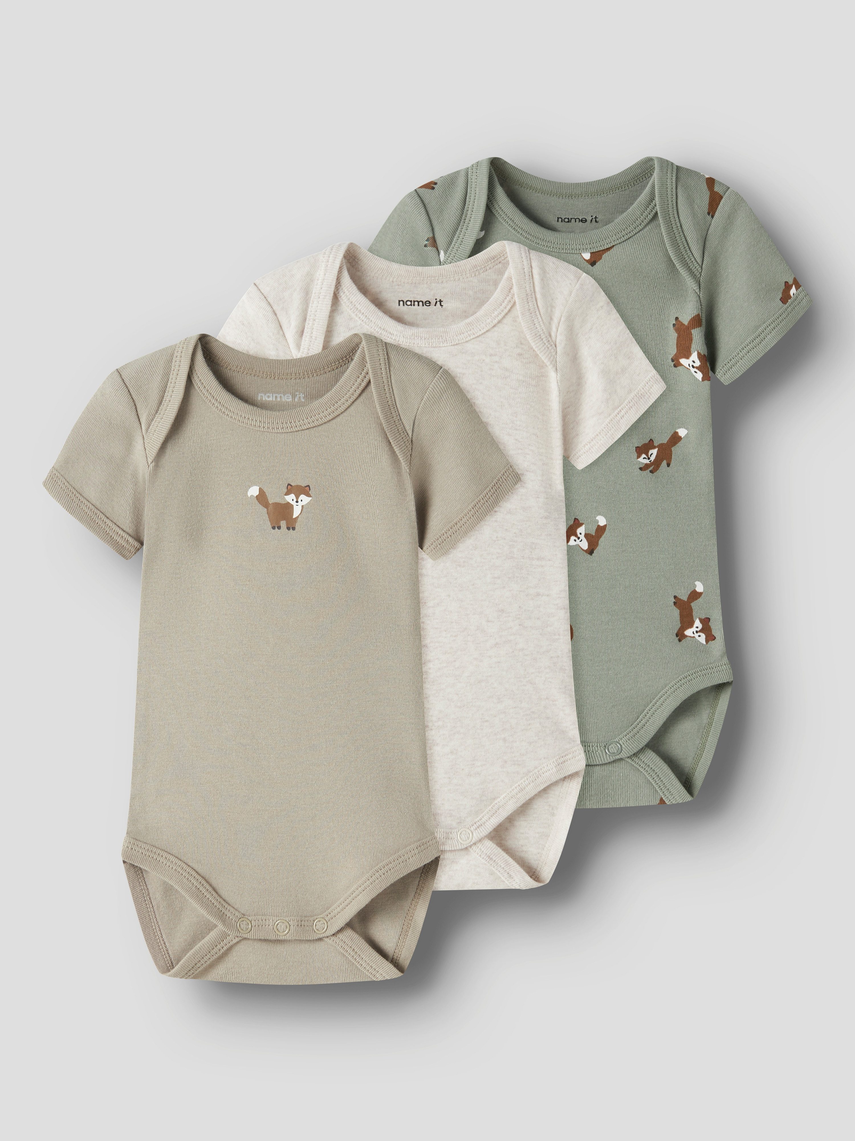 Name It Kurzarmbody NBMBODY 3P SS FOX NOOS (Packung, 3-tlg)