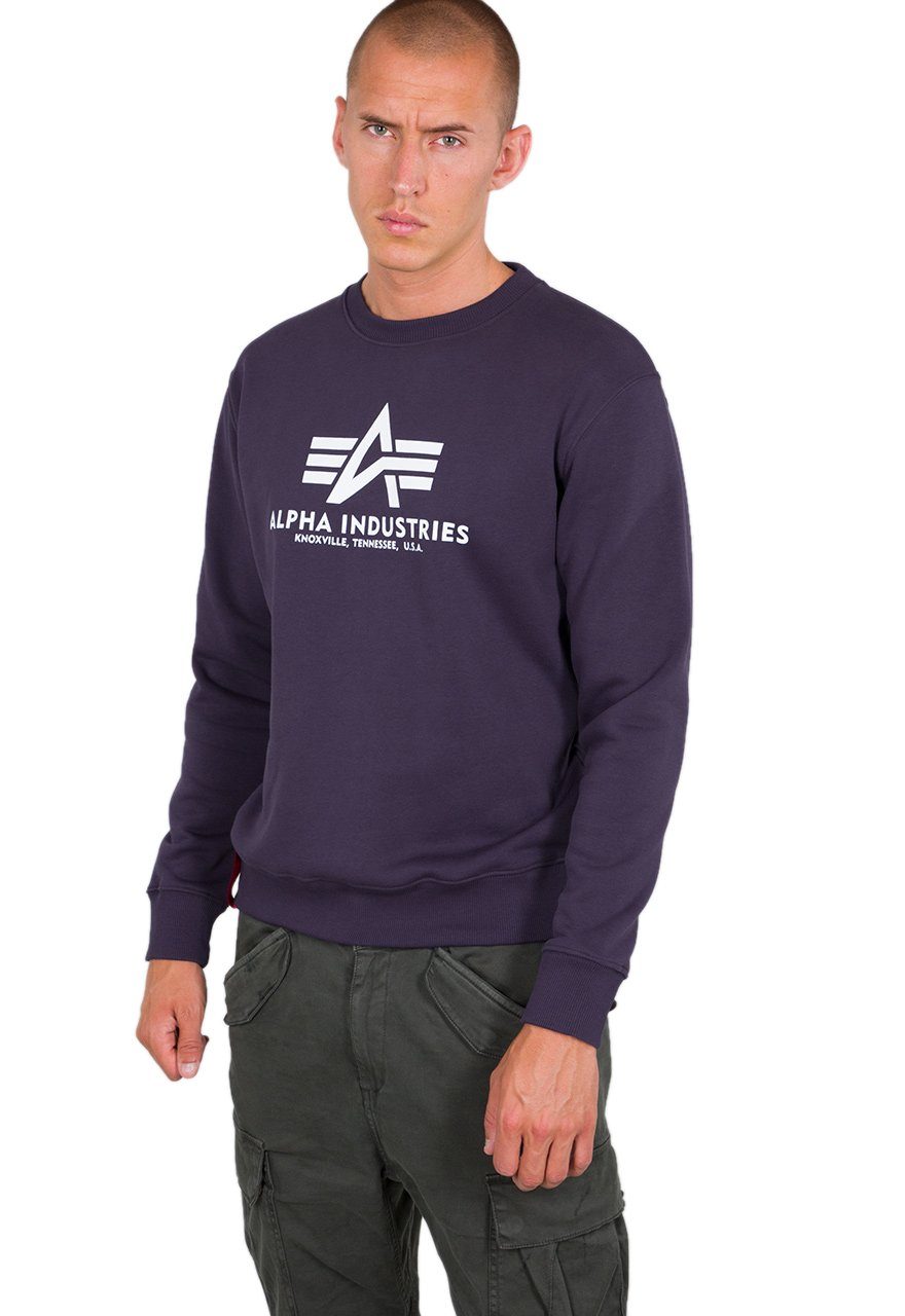 Industries Basic Sweatshirt Sweatshirt Industries Herren greyblack Alpha Alpha