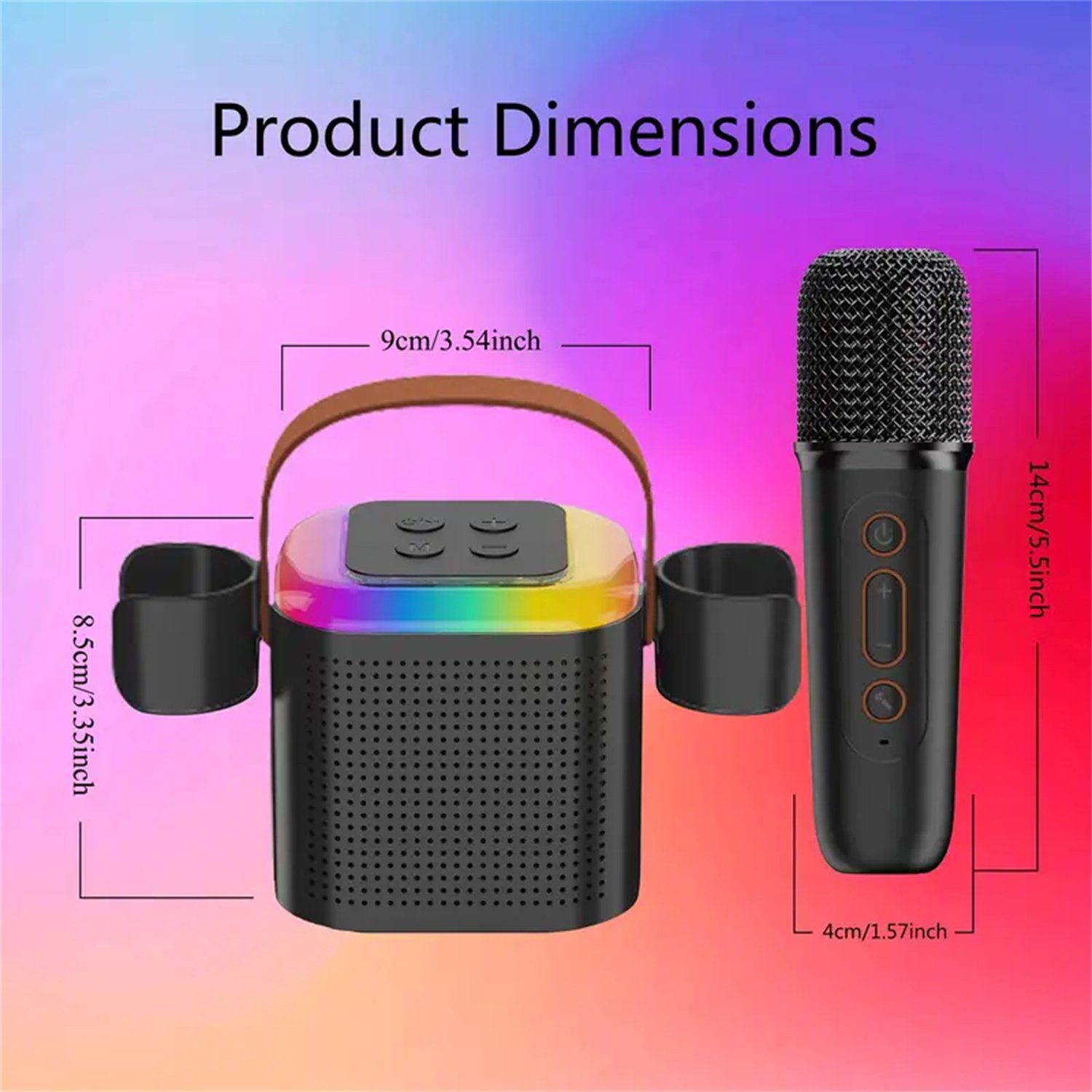 autolock Lautsprecher mit vier verschiedenen RGB-Beleuchtungsmodi Bluetooth-Lautsprecher