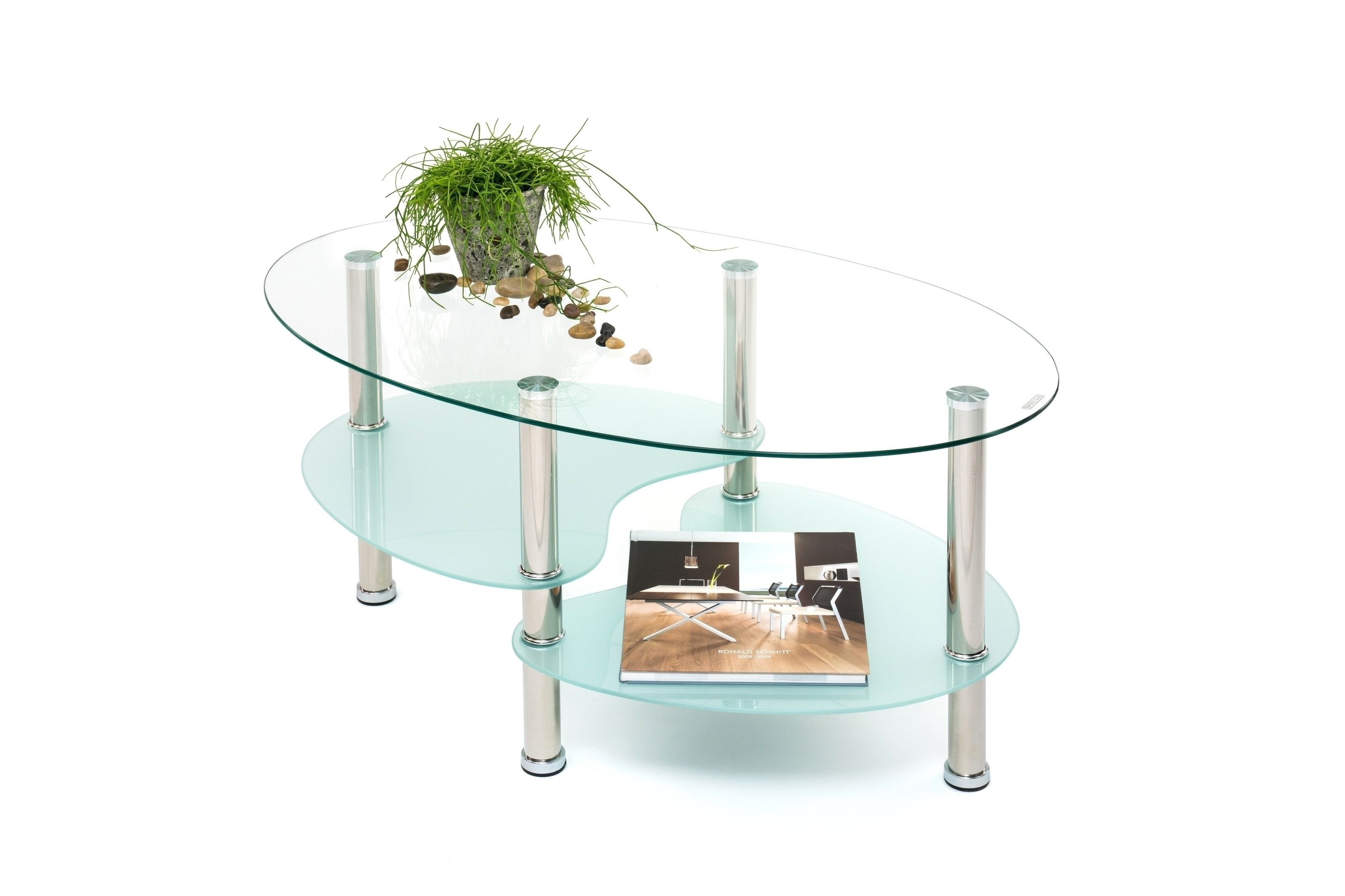 Concept GmbH Couchtisch Ablageböden, in Klarglas günstig online kaufen