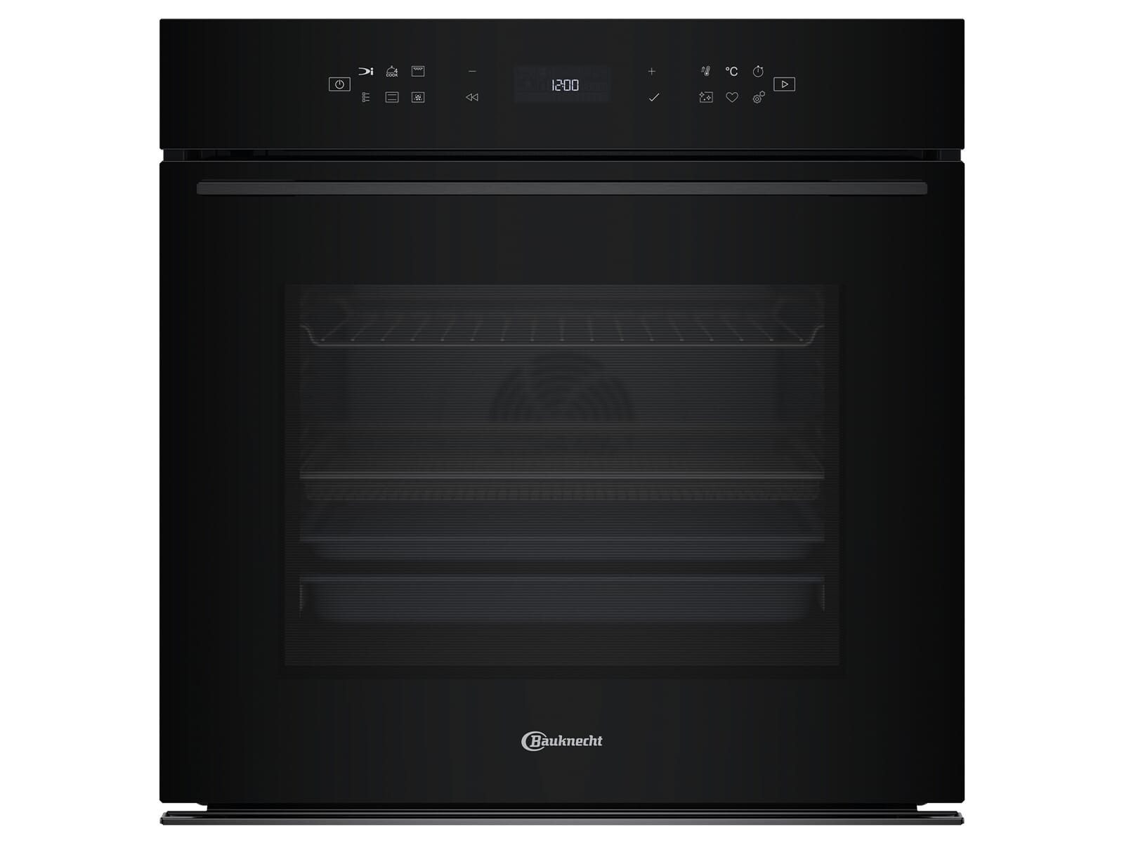 BAUKNECHT Einbaubackofen BBI78PT1SK, mit 1-fach Teil-Teleskopauszug, Pyrolyse-Selbstreinigung