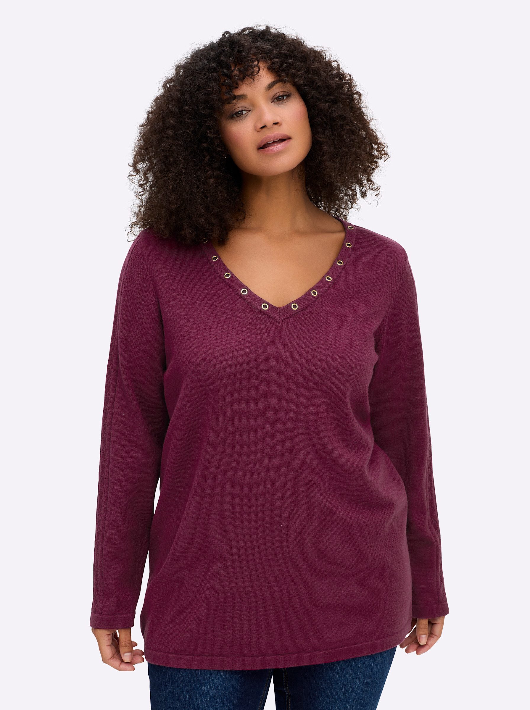 Sheego Strickpullover Pullover günstig online kaufen