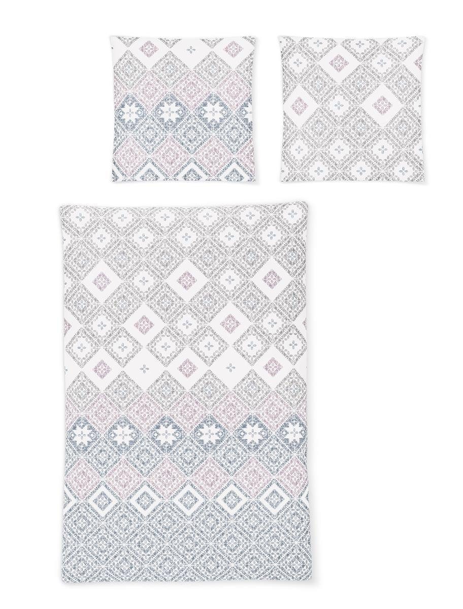 Bettwäsche Irisette Feinbiber Bettwäsche Feel 155x220 Rauten, Irisette ...