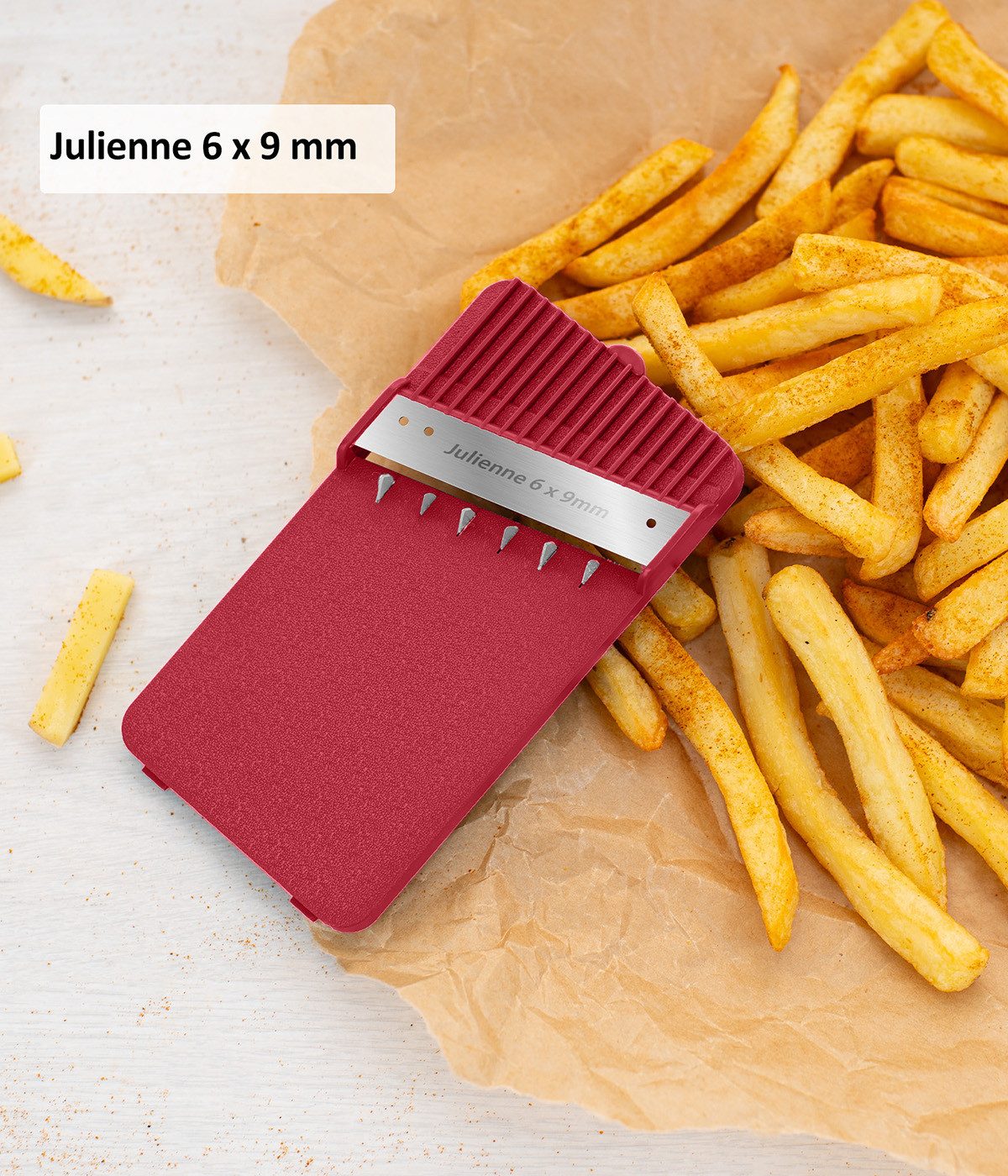 Genius Gemüsehobel Nicer Dicer Mando Gemüseschneider 12-tlg., Mandoline verstellbar, (mit Aufbewahrungsbox 6 Einsätze, Kartoffelschneider Zwiebelschneider), Vegetable Slicer Chopper für Scheiben Julienne mit Reininung Pinsel