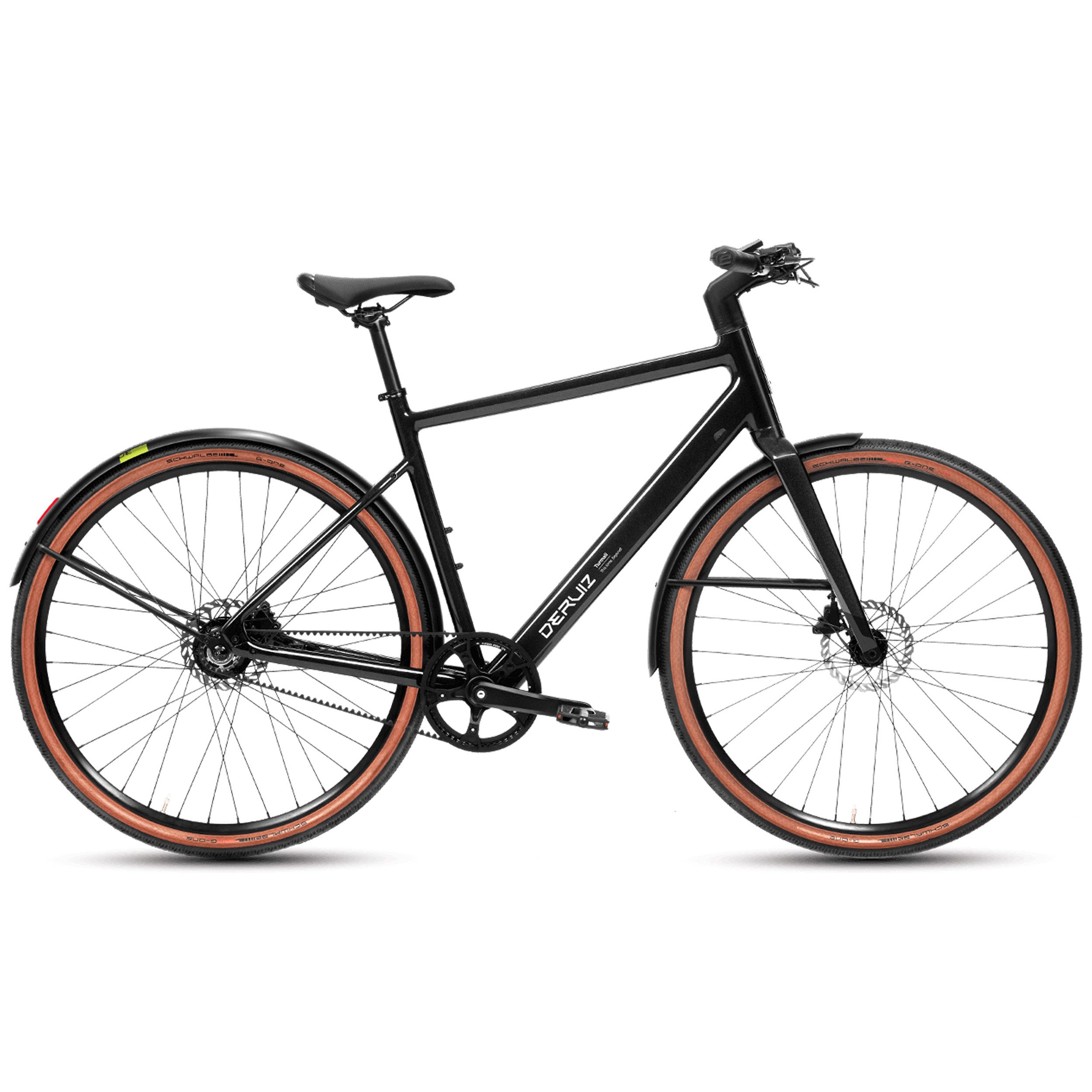 DERUIZ E-Bike Cityrad Turmali 48.5&52&58cm Ebike sale für Damen und Herren, 1 Gang, Heckmotor, 360 Wh, 36v großer Kapazität, nur 18,5kg, Stadtetauglich