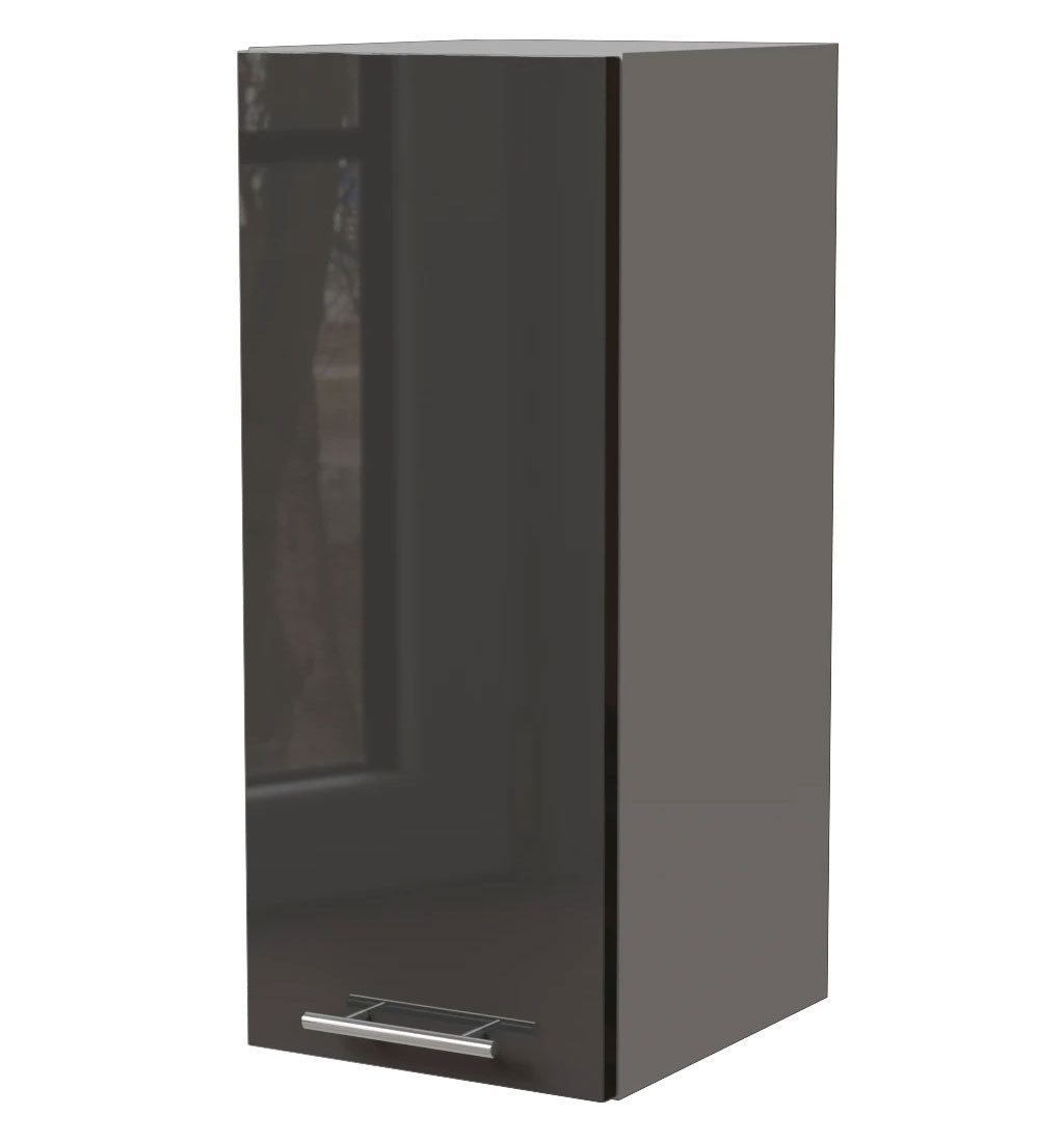 Feldmann-Wohnen Klapphängeschrank Essen (W2/30, 1-türig, 2 Einlegeböden, 1-St., Küchenhängeschrank) 30x32,5x72cm grau - graphit Hochglanz (ES-W2/30)