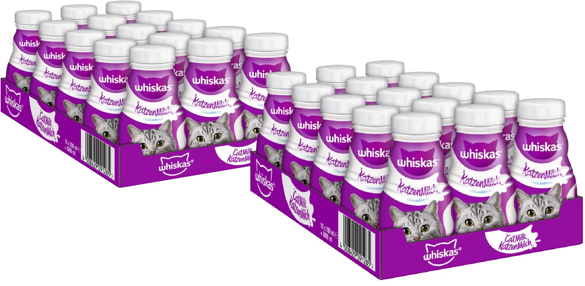 Whiskas WHISKAS® Katzenmilch 30 x 200ml, Ersatzmilch für: Katze