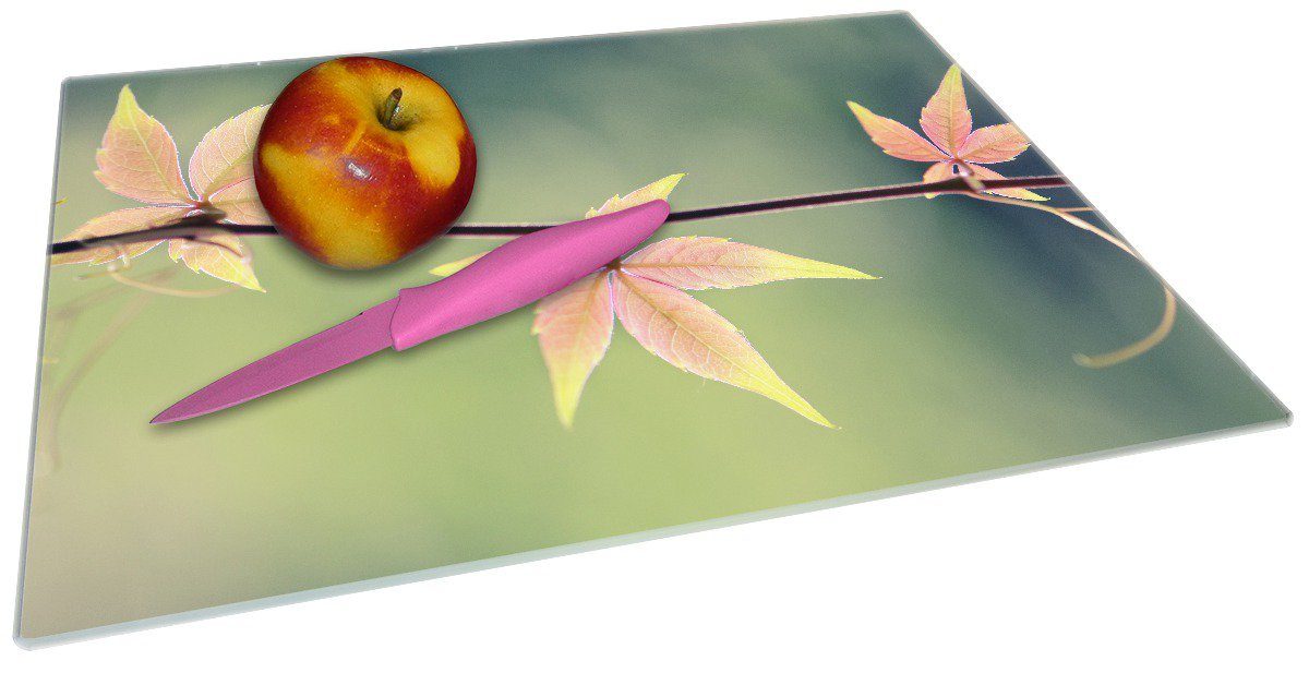 Wallario rutschfester Herbstblume, 1-St), 30x40cm (inkl. ESG-Sicherheitsglas, Gummifüße 4mm, Schneidebrett