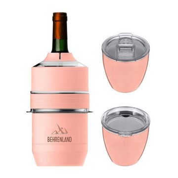 Behrenland Weinkühler Behrenland Weinkühler mit zwei Bechern, Flaschenkühler Sektkühler, HandsDry Design