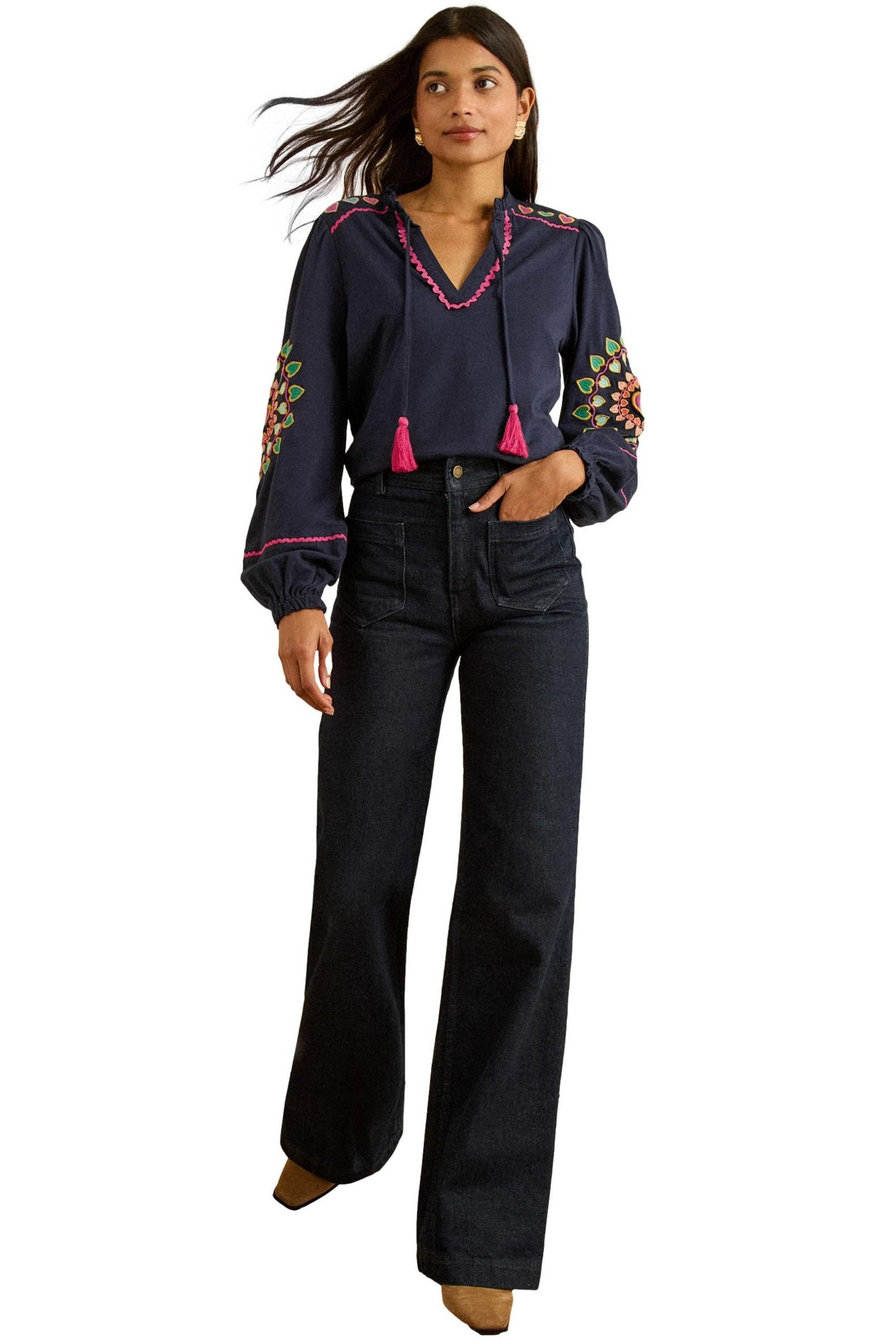 Love & Roses Langarmbluse Love & Roses Oberteil, Kerbausschnitt, Kurzgröße günstig online kaufen