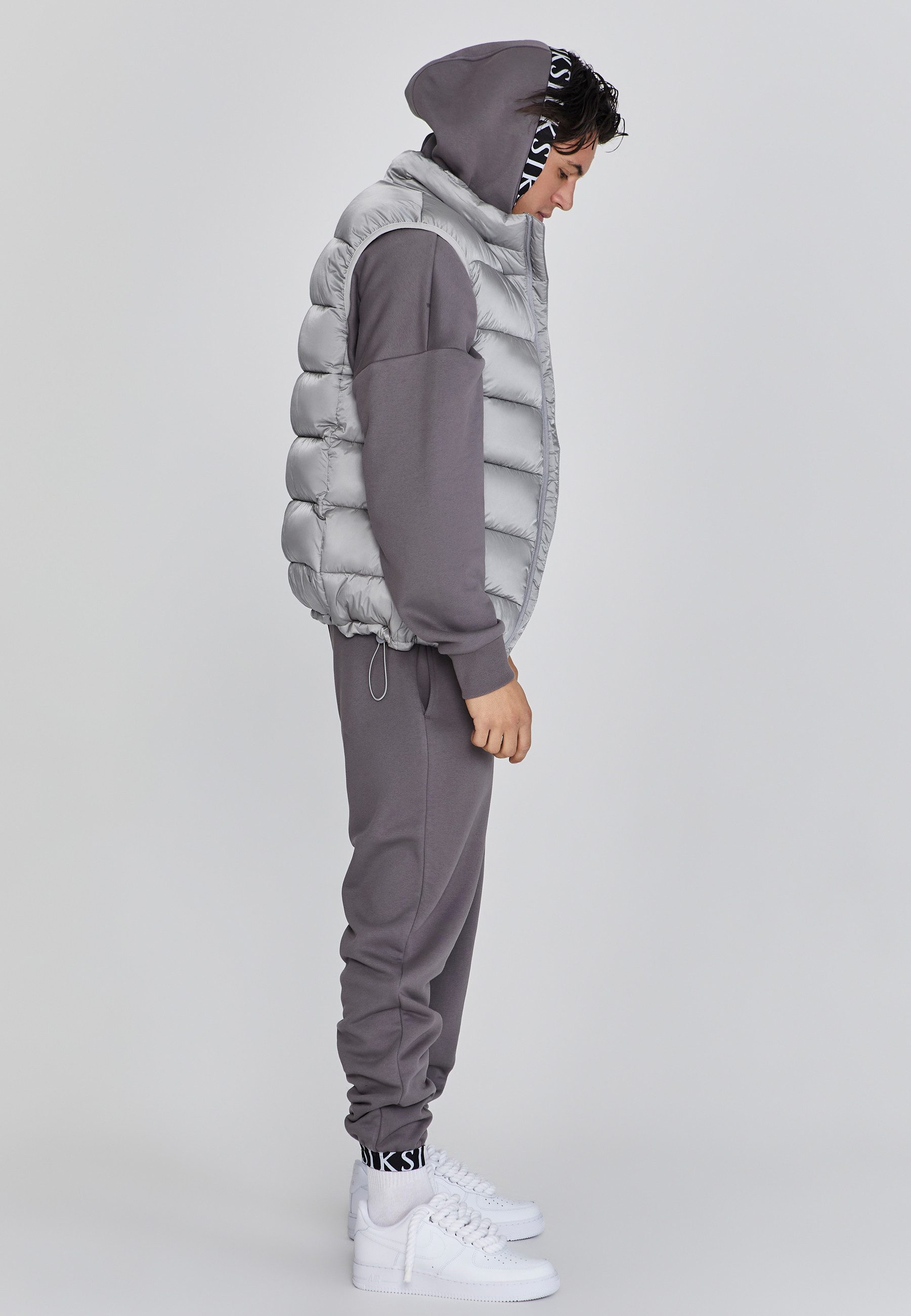 Siksilk Steppweste SikSilk Herren Graue Weste