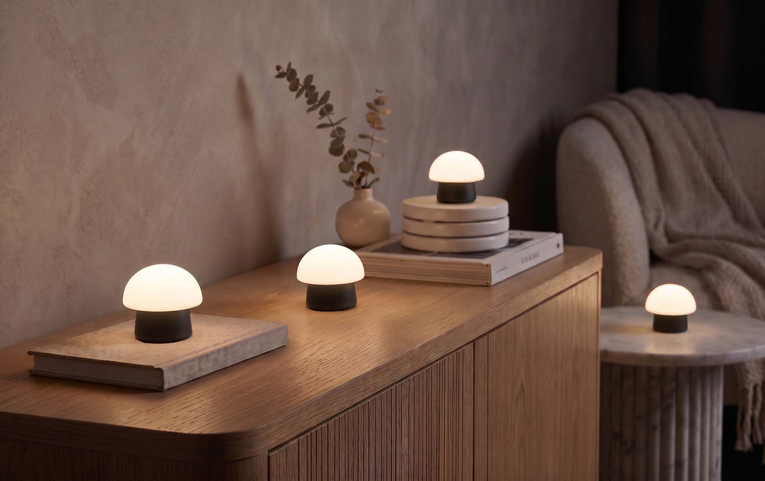 Northpoint LED Dekolicht Mushroom Lounge Lights LED-Pilzleuchten USB-C IP44