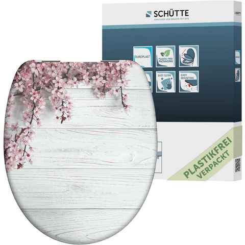 Schütte WC-Sitz Flowers&Wood, Duroplast, Absenkautomatik, Motivdruck