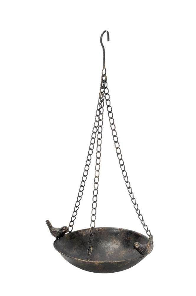 Vogelsand Vogeltränke Vogelbad Vogelfutterstelle hängend zum Hängen braun