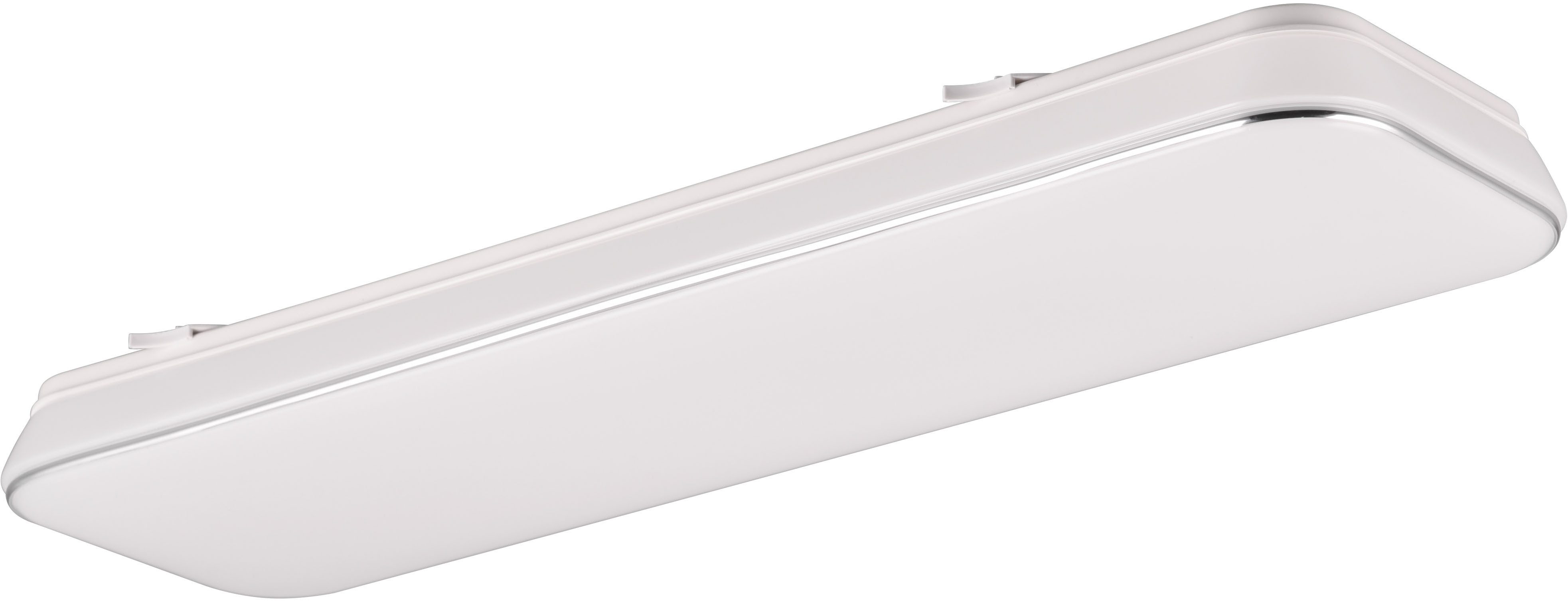 LED Deckenleuchte BLANCA, elegant schlichte weiße LED Deckenlampe, 60x17 cm, warmweiß