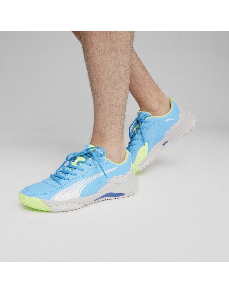 PUMA Nova Smash Allcourt blau/lime Herren Tennisschuh