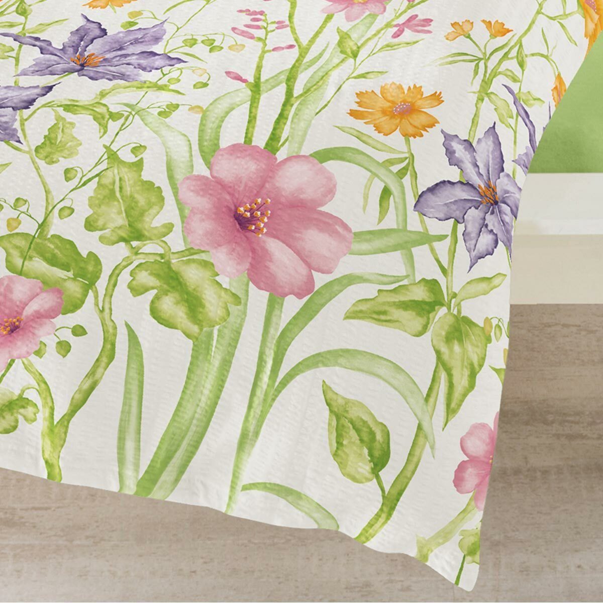 TRAUMSCHLAF Bettwäsche Blumenwiese, Seersucker, 2 teilig, luftig leichte bügelfreie Qualität – Bild 3 von 4
