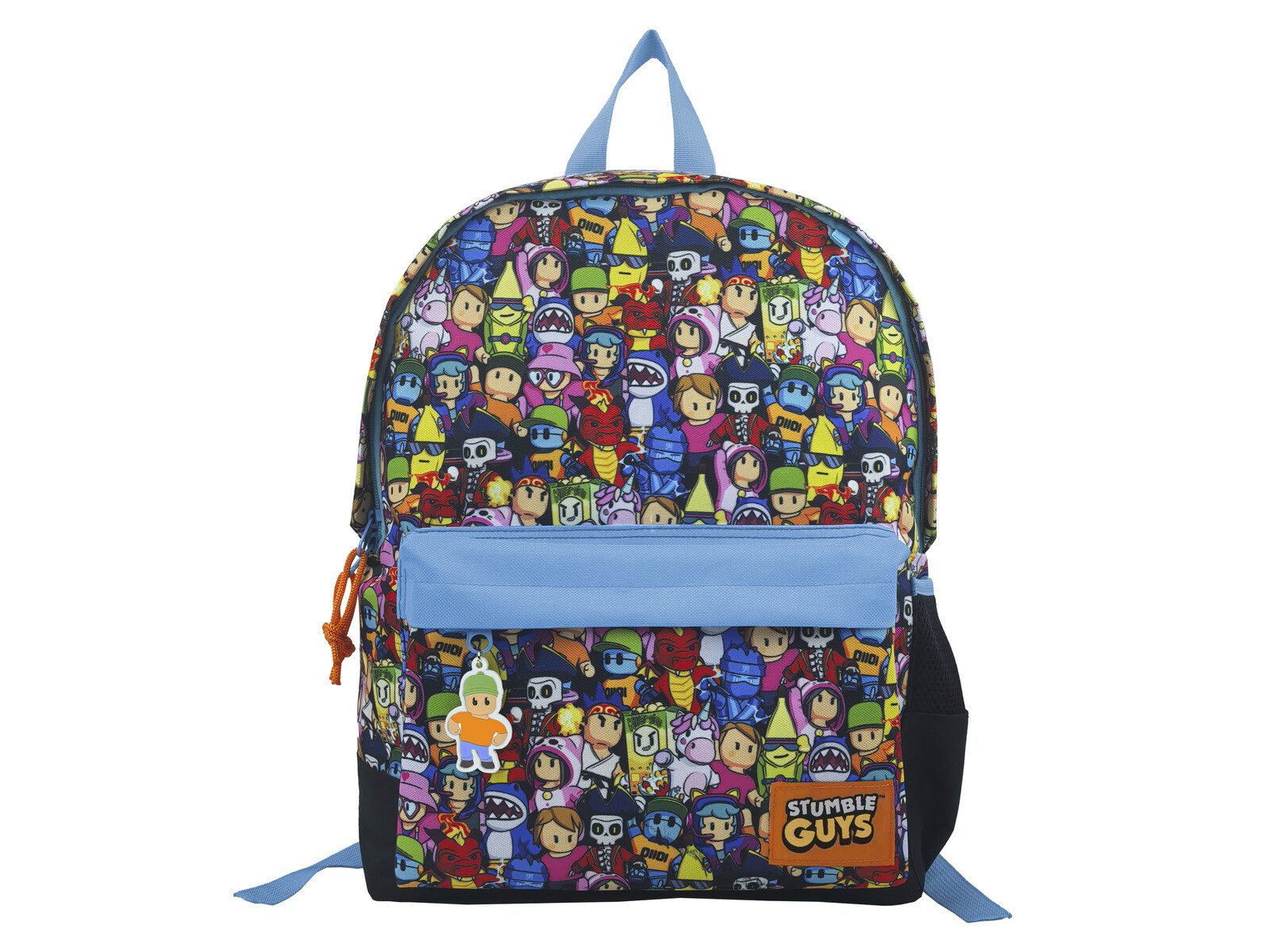 Stumble Guys Kinderrucksack Schulrucksack Kinder Rucksack 42 cm mit Fronttasche und Seitennetz