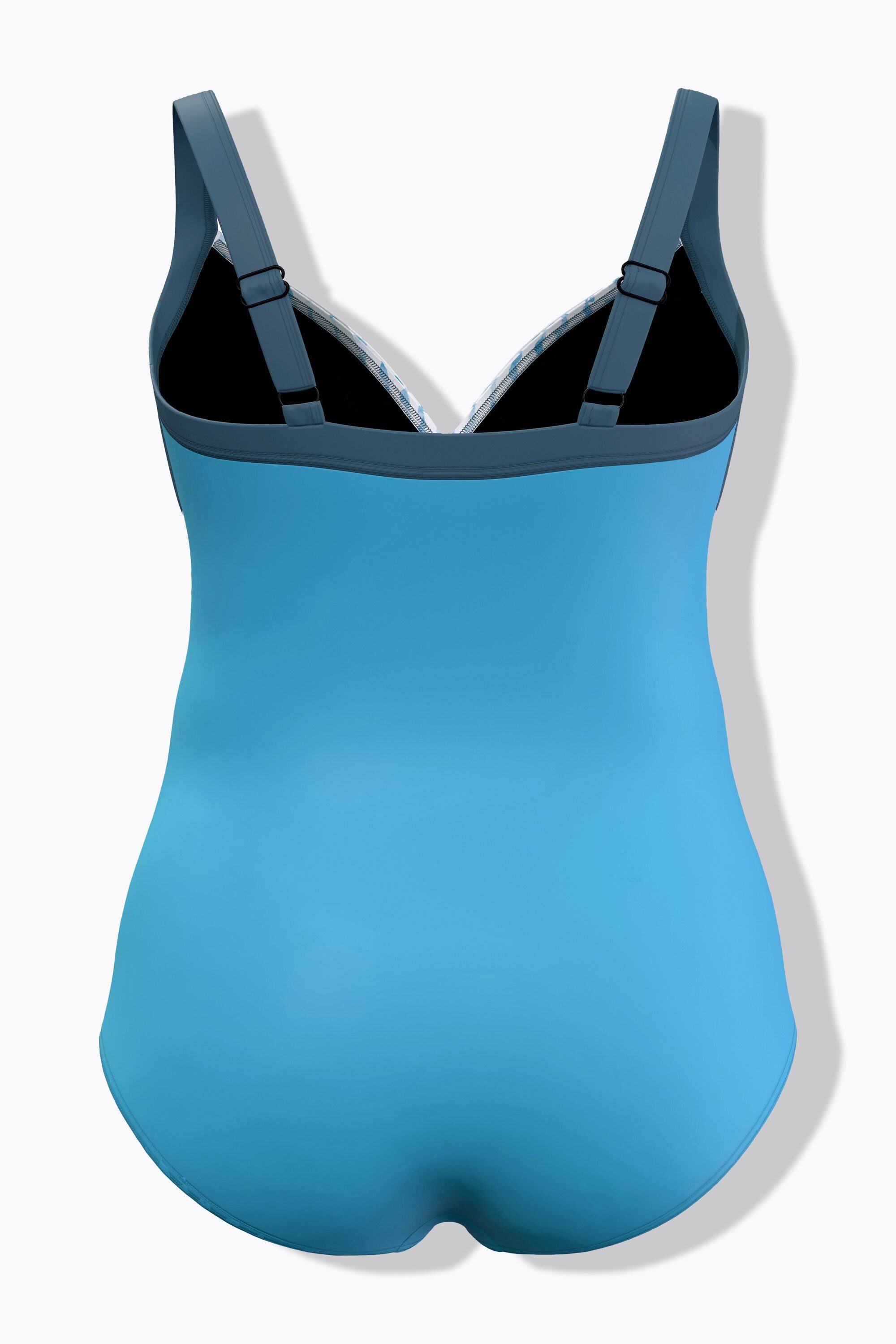 Ulla Popken Badeanzug Badeanzug Patchlook Softcups recycelt