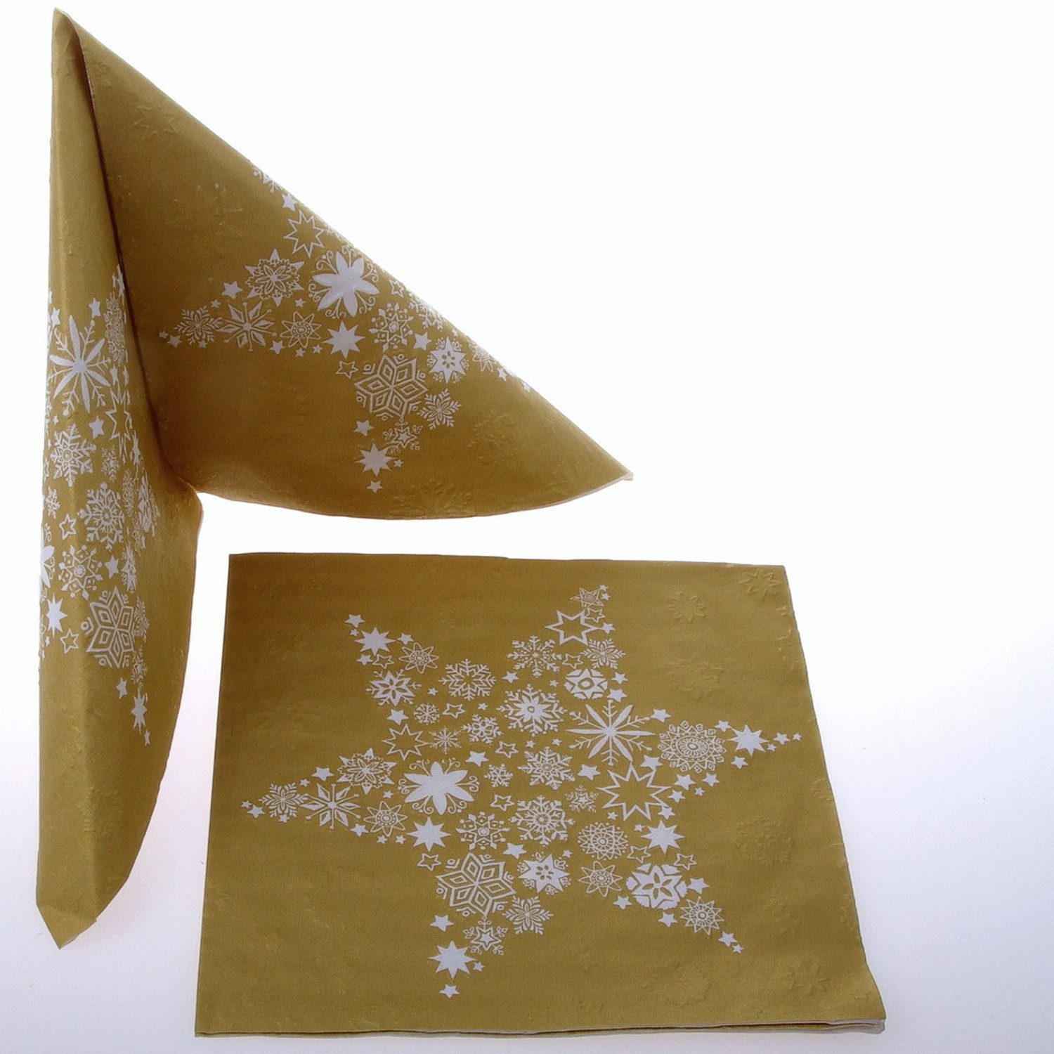 Deko AS Papierserviette Weihnachts-Serviette "My Xmas Star" - 33 x 33 cm - weiß/gold - 1 Pack