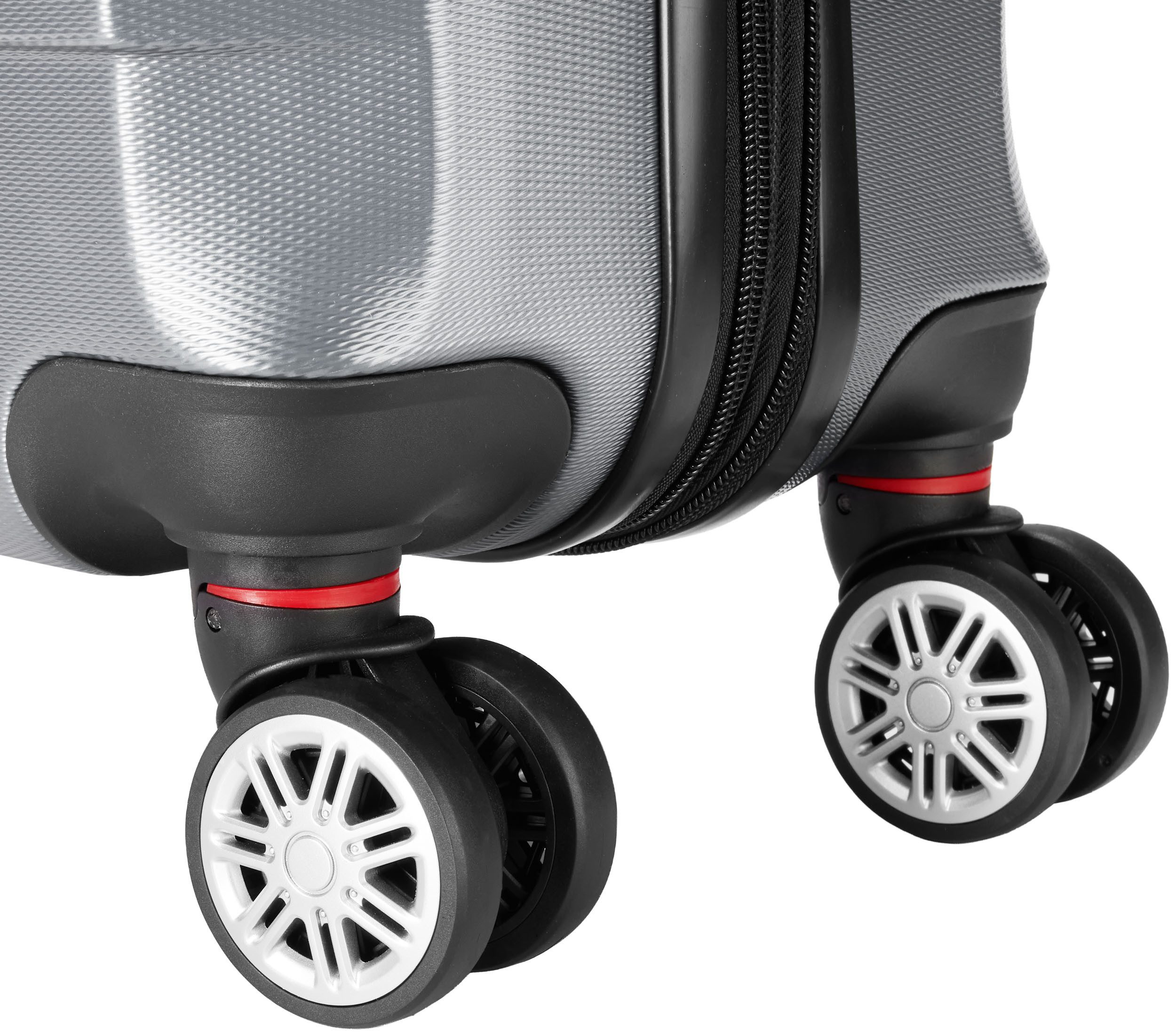 BRUBAKER Kofferset 3tlg. Hartschalen Kofferset New York - Erweiterbare Hartschalenkoffer, 4 Rollen, (Kofferset, 3 tlg., Koffer Set inkl. Handgepäck), Reisekoffer mit Zahlenschloss, 4 Rollen und Teleskopgriff