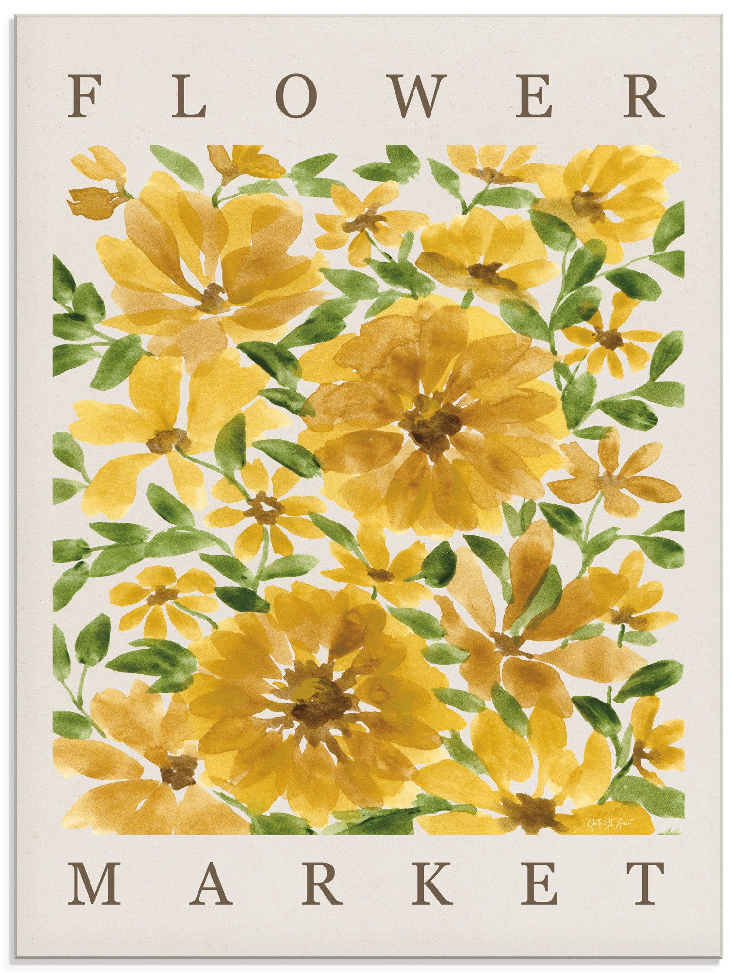 Artland Glasbild Sunflower Blooms, Blumenbilder (1 St), in verschiedenen Größen