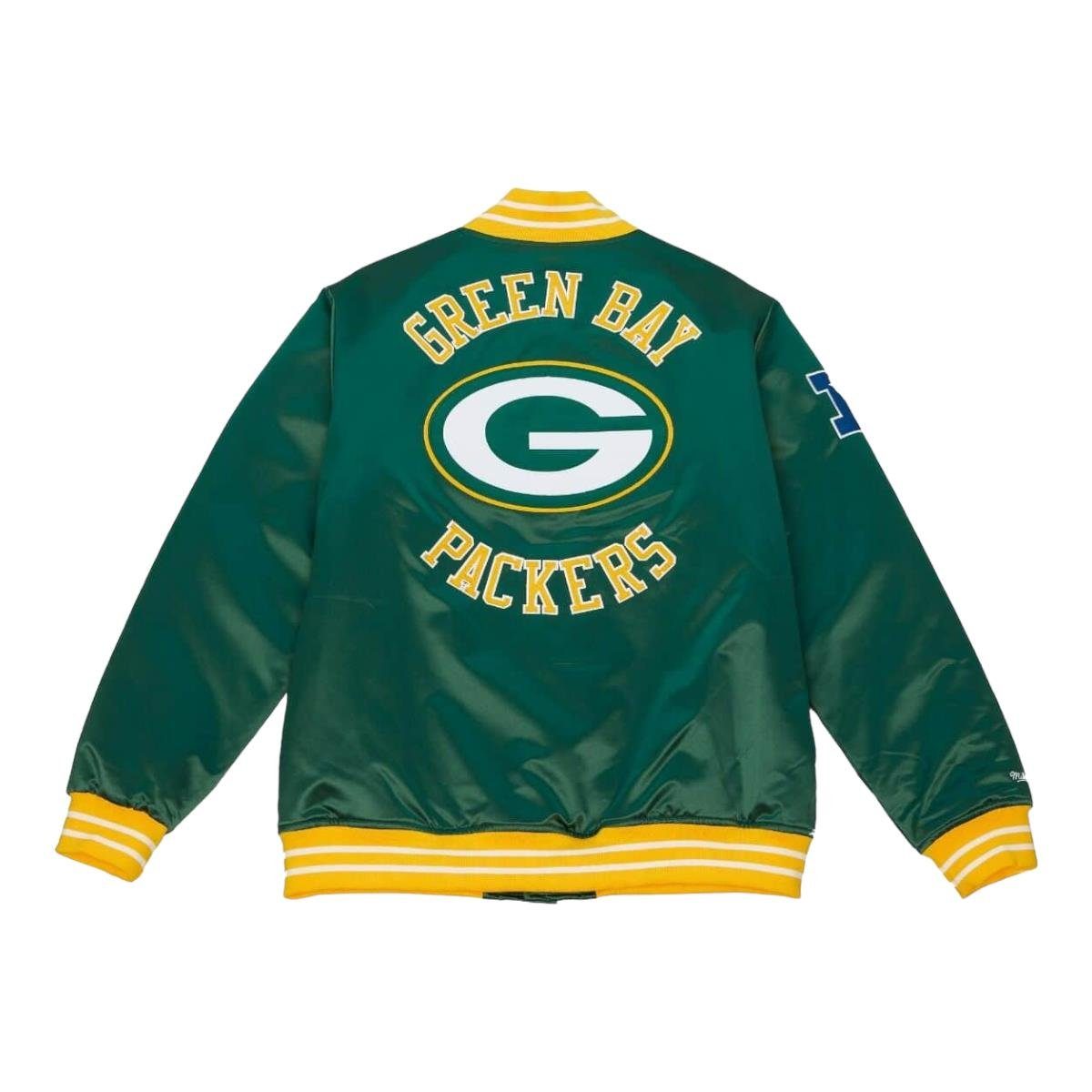 Mitchell & Ness Collegejacke Heavyweight Satin Green Bay Packers