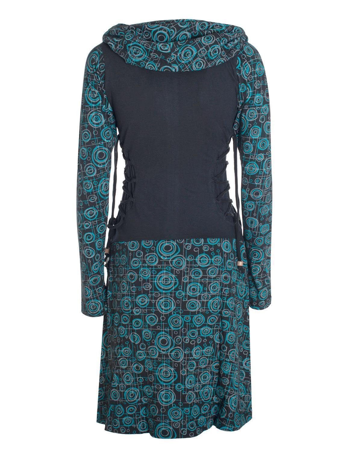 Vishes Jerseykleid Langarm Strickkleid Sweatshirtkleid mit Schnürung Elfen, günstig online kaufen