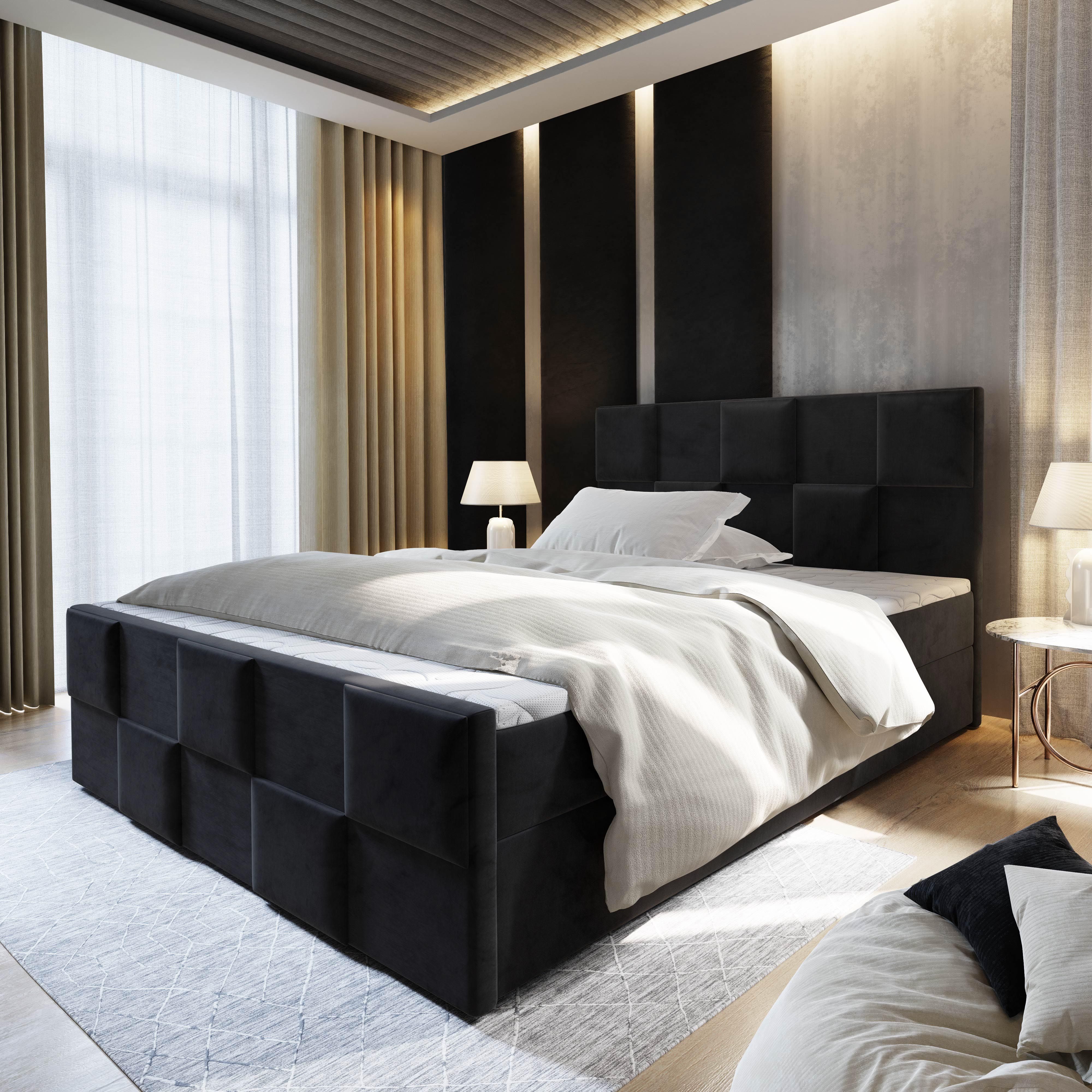 Masseno Boxbett MONA 140x200 cm mit Bonell Matratze und Topper günstig online kaufen